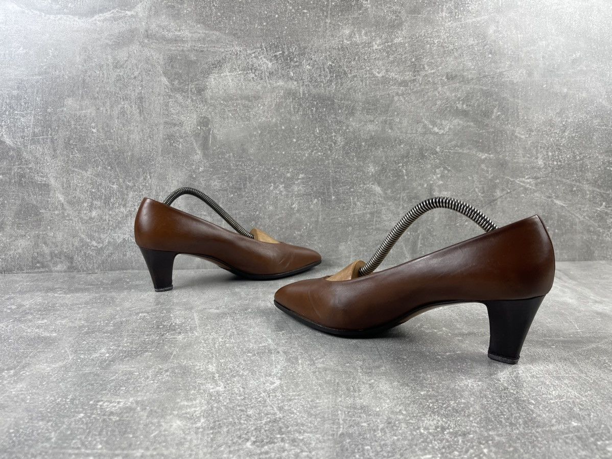 Gucci × Vintage Gucci Vintage Archives Leather Luxury Brown Heels Shoes Size US 8 / IT 38 - 5 Thumbnail