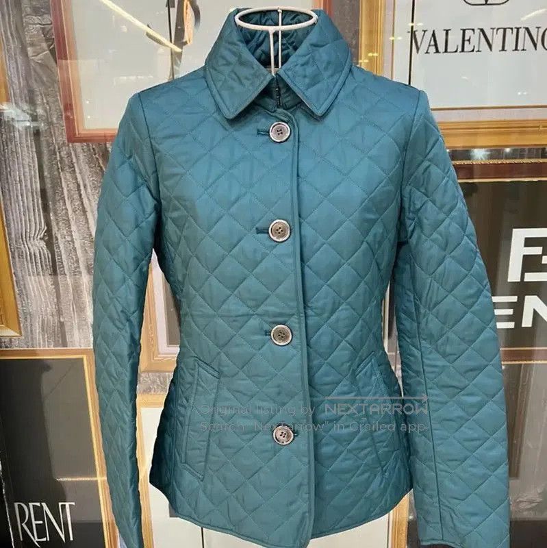 Burberry Burberry Green Quilted Women's Spring Jacket. Size XS / US 0-2 / IT 36-38 - 9 Thumbnail