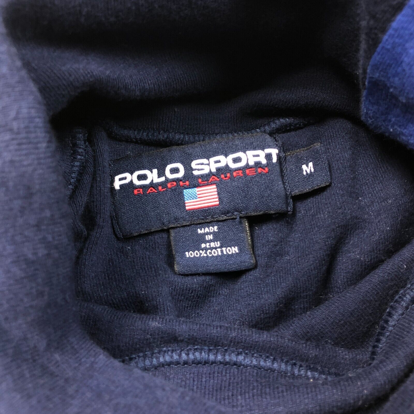 Polo Ralph Lauren Vintage 90s Polo Sport Ralph Lauren Navy Turtle Neck Shirt Size US M / EU 48-50 / 2 - 5 Thumbnail