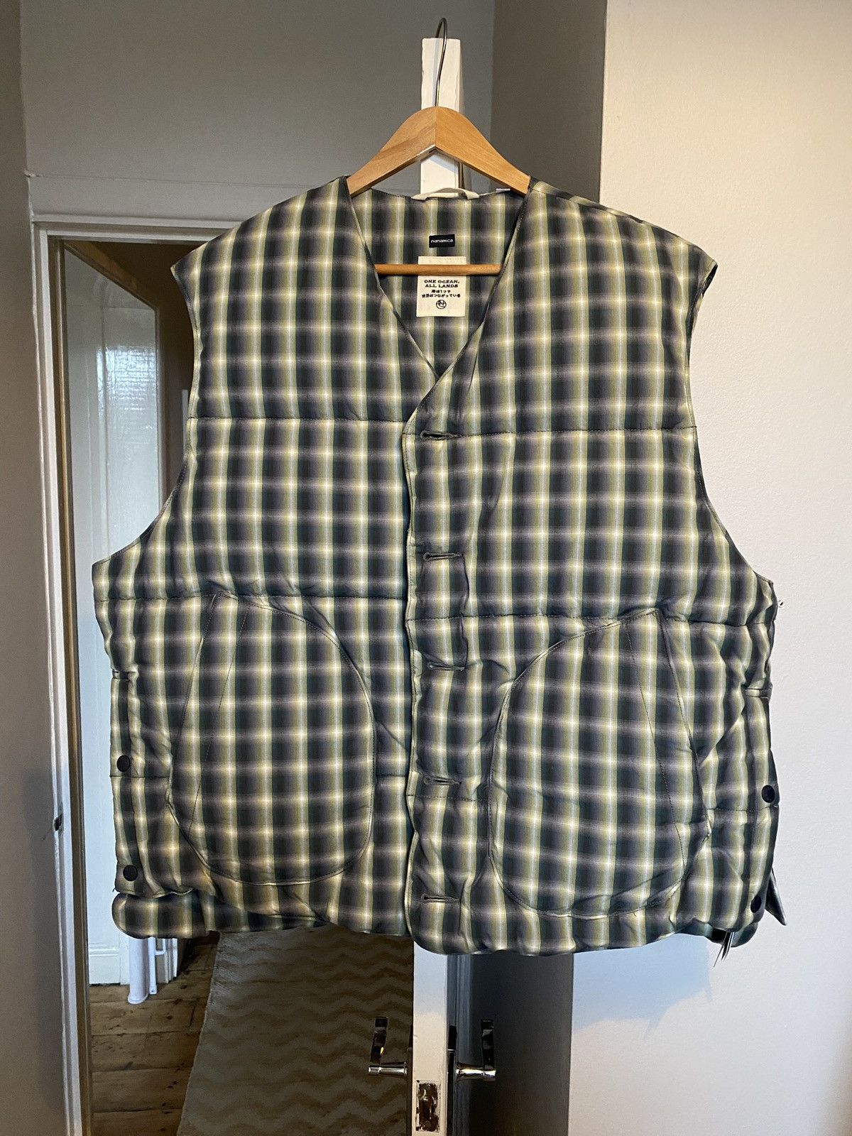 Nanamica Nanamica Check Down Vest Khaki Size US M / EU 48-50 / 2 - 1 Thumbnail