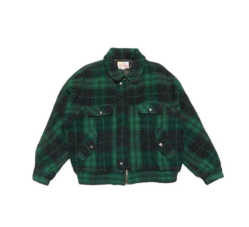 Japanese Brand Aunthentic Uniform Work Clothes Plaid Wool Jacket Size US M / EU 48-50 / 2 - 1 Thumbnail