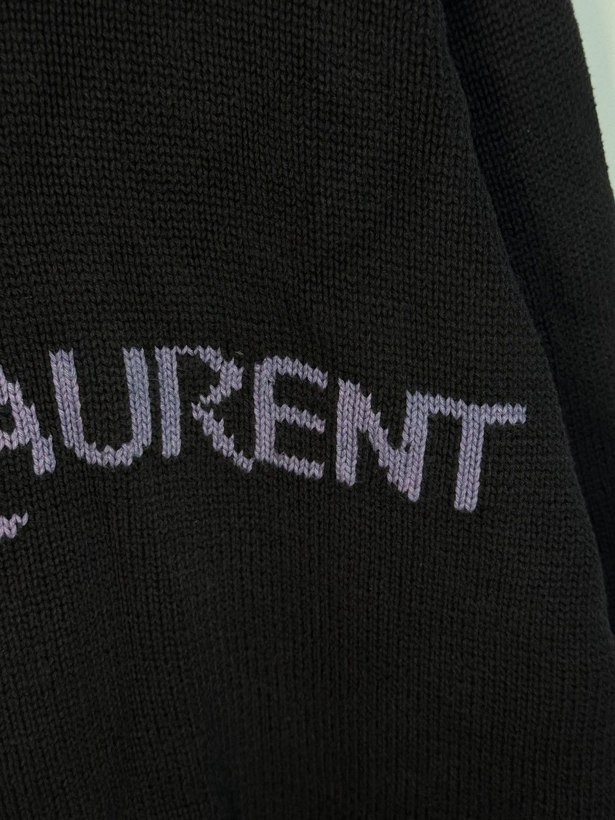 Yves Saint Laurent Black YSL Sweater Knit Big Logo Turtleneck YSL Sweatshirt Size US L / EU 52-54 / 3 - 9 Thumbnail