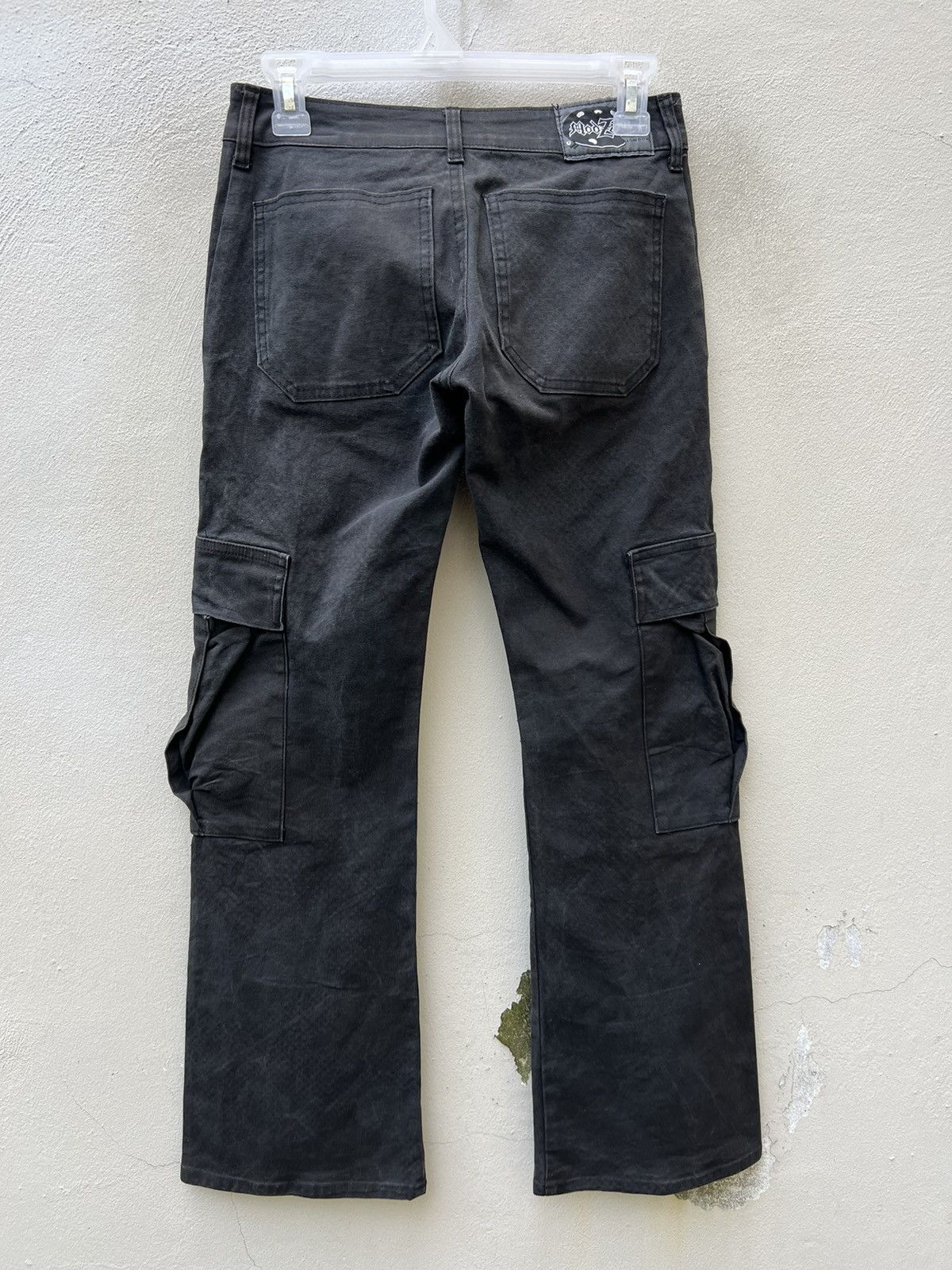 Vintage Vintage Modzart London Fade Camo Stretch Cargo Flare Trouser Size US 27 - 14 Thumbnail