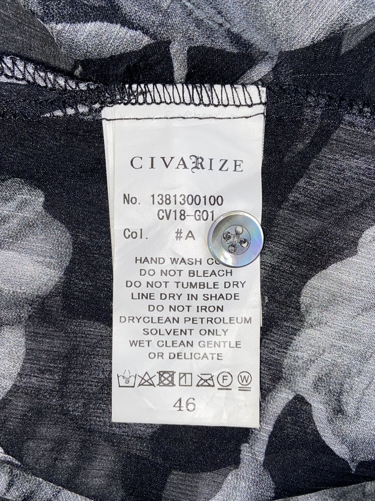 CIVARIZE CIVARIZE Floral Patterned Mesh Outer/Shirt Size US M / EU 48-50 / 2 - 12 Thumbnail