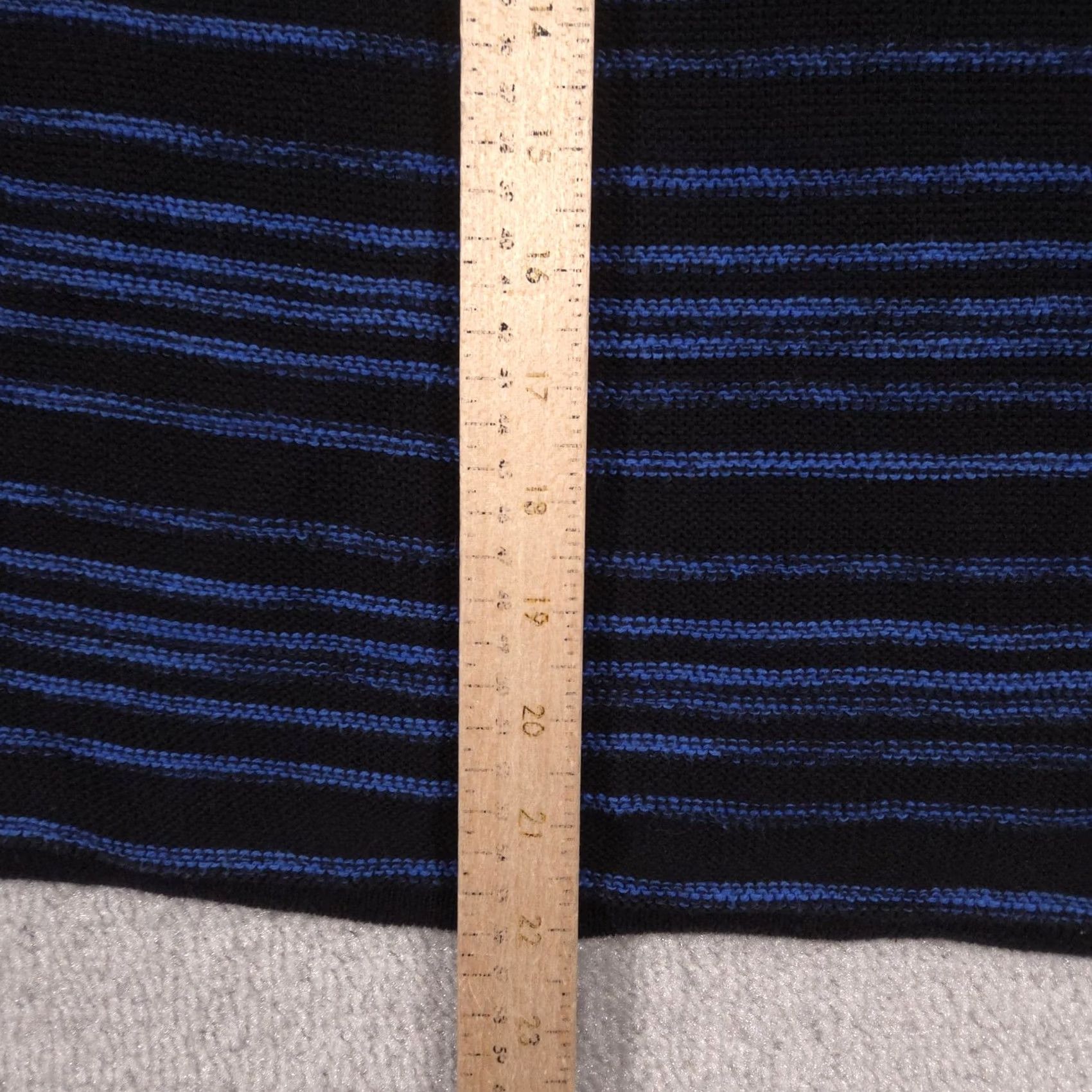 Vintage Weekends by Chico's Sweater Womens 2 Black 100% Cotton Striped Knit Pullover Shirt Pullover Crew Neck 3/4 Sleeve Casual Fall Womens Size XS / US 0-2 / IT 36-38 - 5 Thumbnail