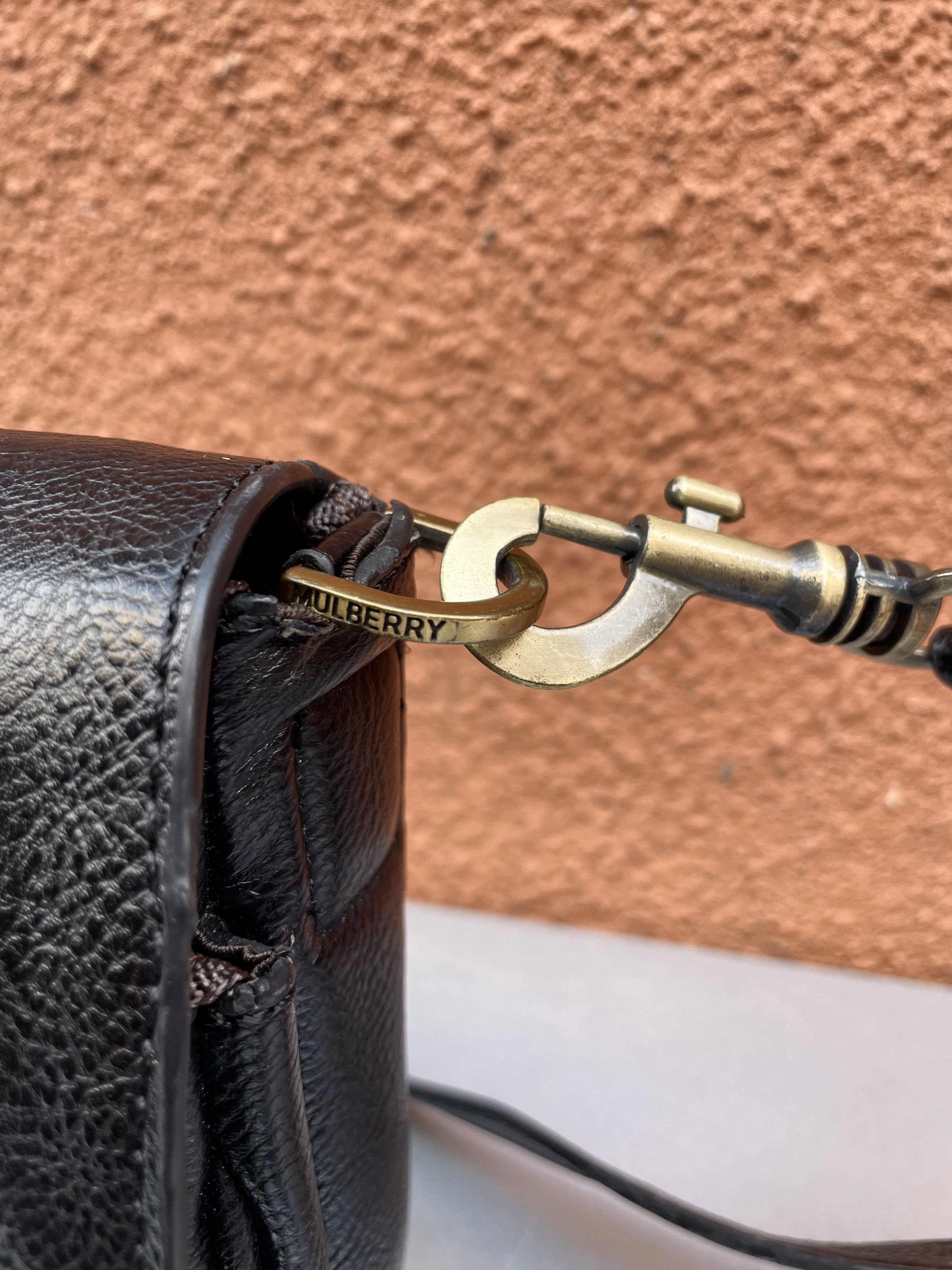 Mulberry Rare✅Mulberry Vintage Black Leather Shoulder Bag Crossbody Size ONE SIZE - 4 Thumbnail