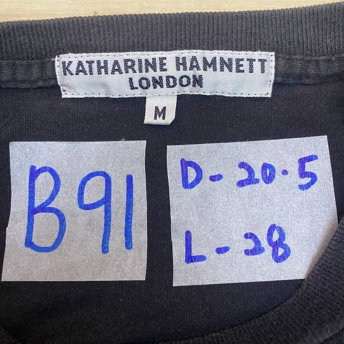 Katharine Hamnett London × Vintage B91 VTG FADED KATHARINE HAMNETT BIG LOGO TEE Size US M / EU 48-50 / 2 - 5 Thumbnail