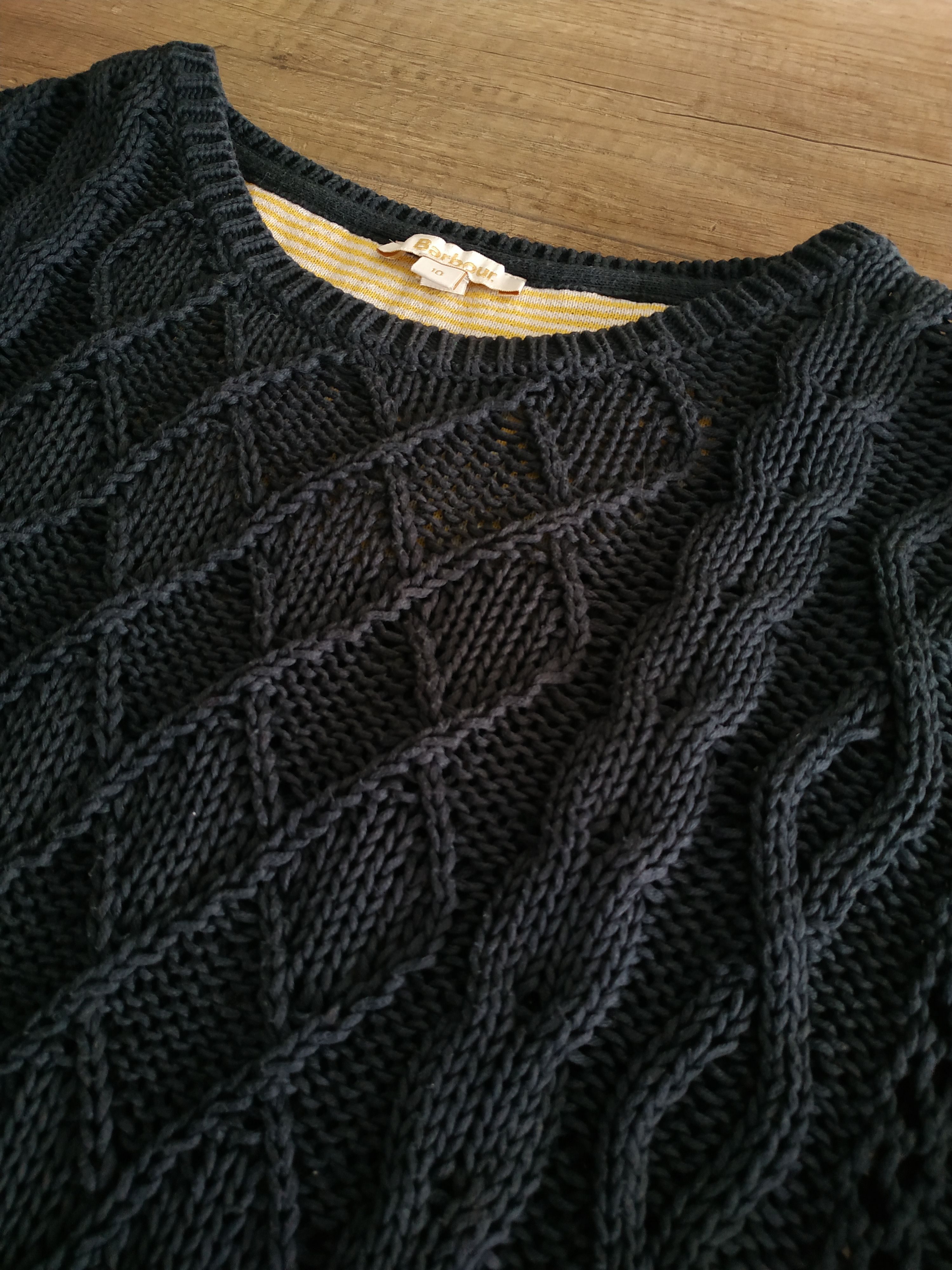 Barbour BARBOUR Women's Cable Knit Sweater/ Pullover, UK10 (SMALL) Size M / US 6-8 / IT 42-44 - 5 Thumbnail