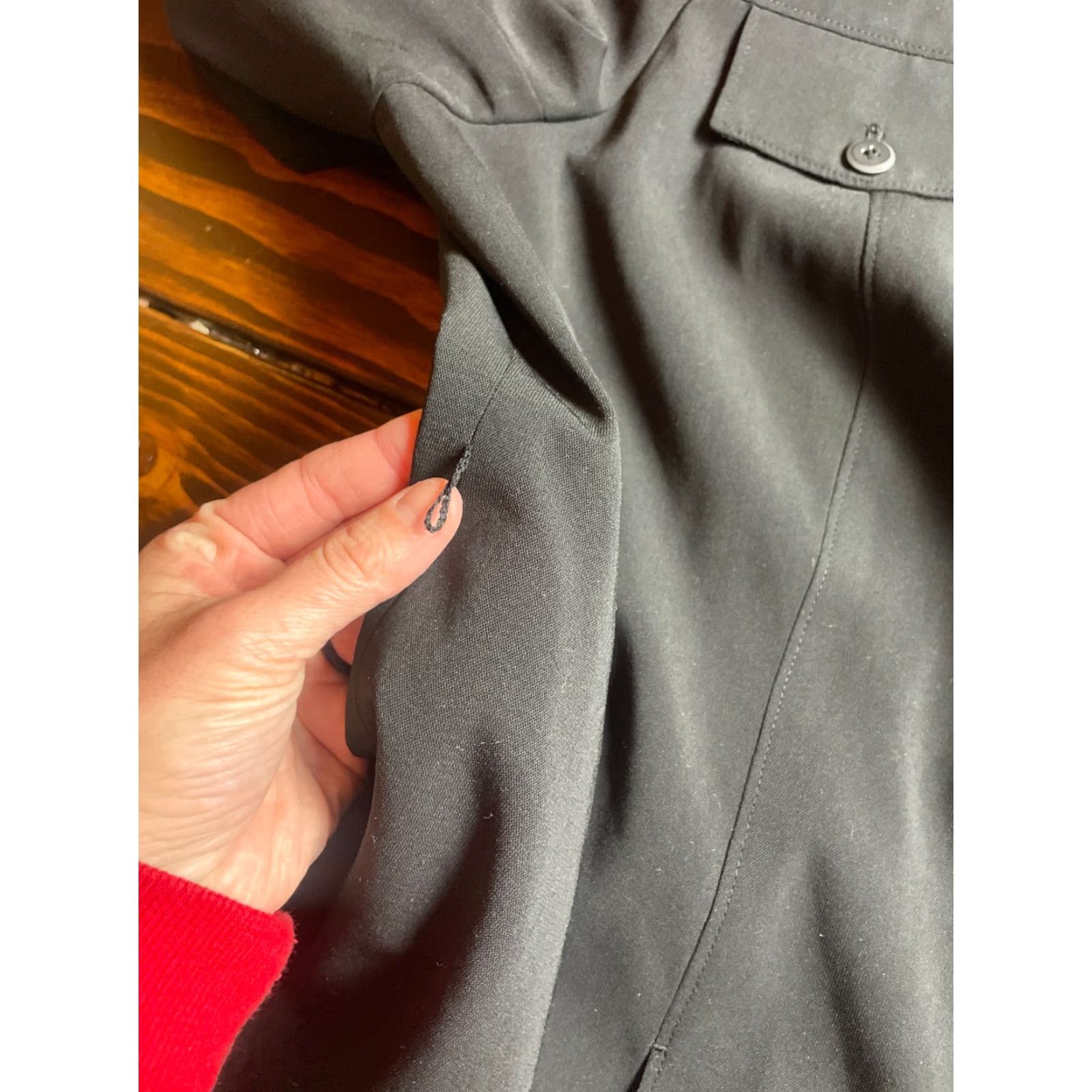 Vintage Maggie McNaughton Jacket Women's Plus Size 20W Black Shoulder Pads Full Zip Shirt Womens 20W Black Shoulder Pads Full Zip Size 3XL / US 20-22 - 6 Thumbnail