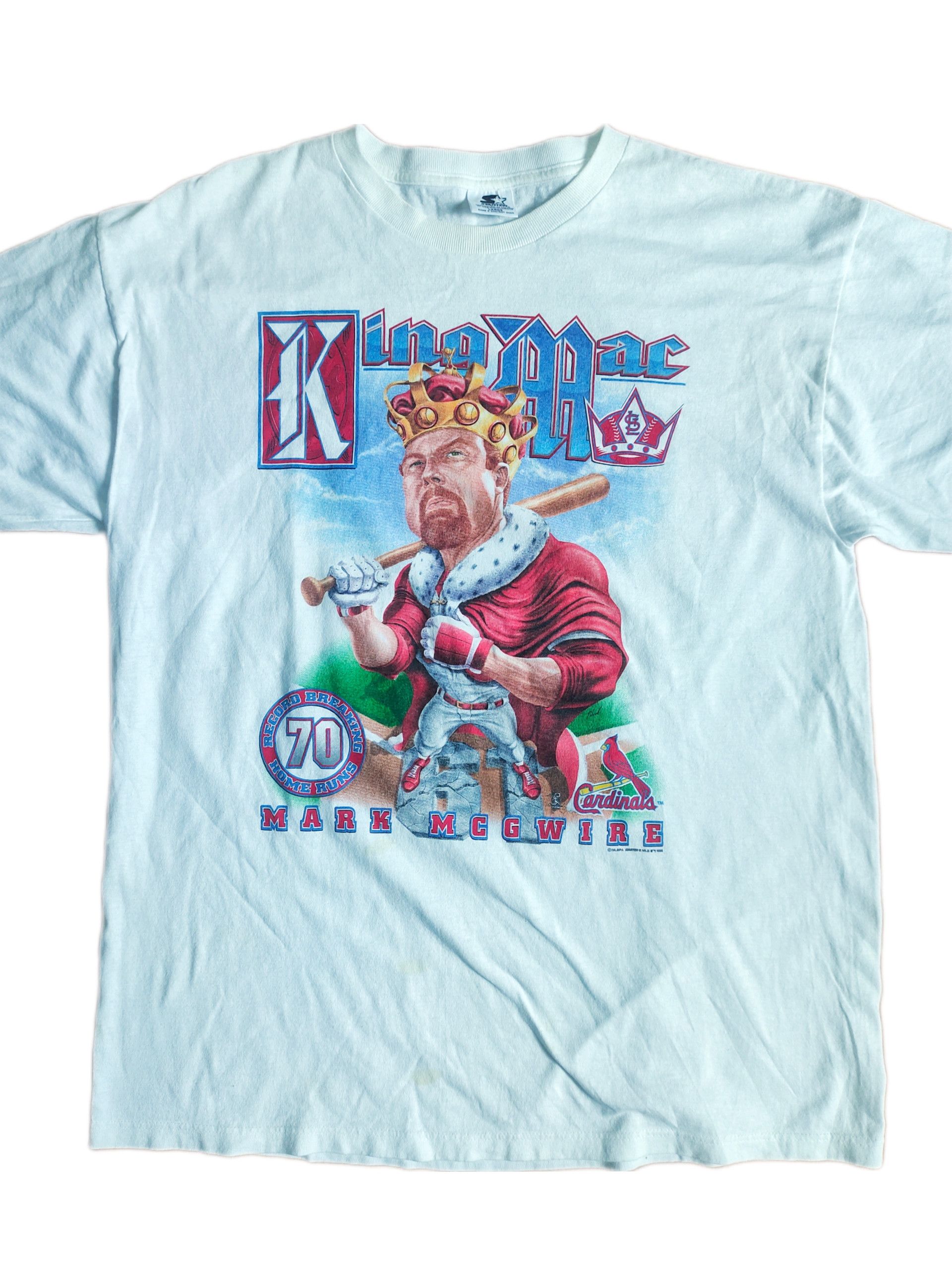 MLB × Starter × Vintage Vintage Mark McGwire "King Mac" 90s T Shirt Size US XL / EU 56 / 4 - 3 Thumbnail