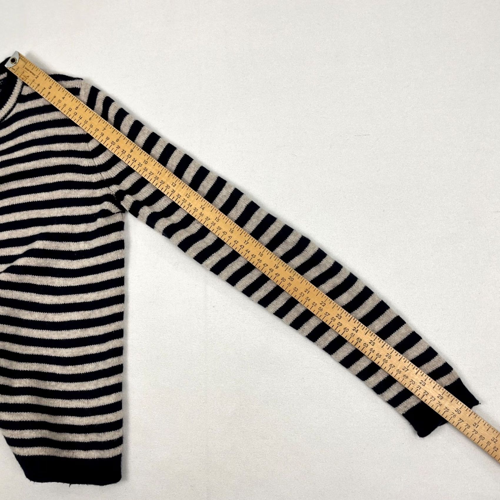 Alex Mill VINTAGE Alex Mill Sun Sweater Womens M Wool & Cashmere Brown Blue Striped Crew Preppy Size M / US 6-8 / IT 42-44 - 6 Thumbnail