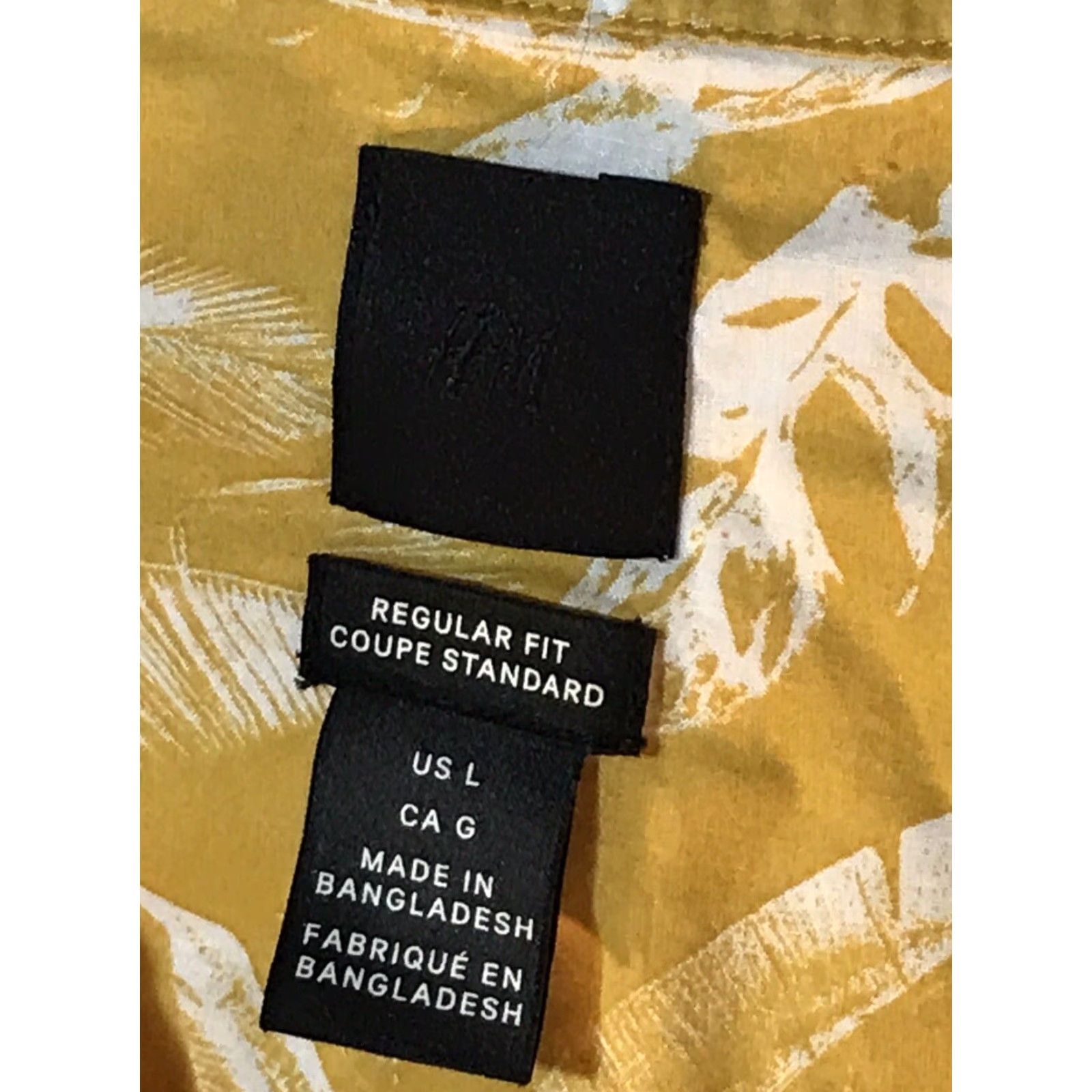 H&M H&M Mustard Hawaiian Shirt Men Short Sleeve Floral Casual Summer Size Large Size US L / EU 52-54 / 3 - 2 Thumbnail