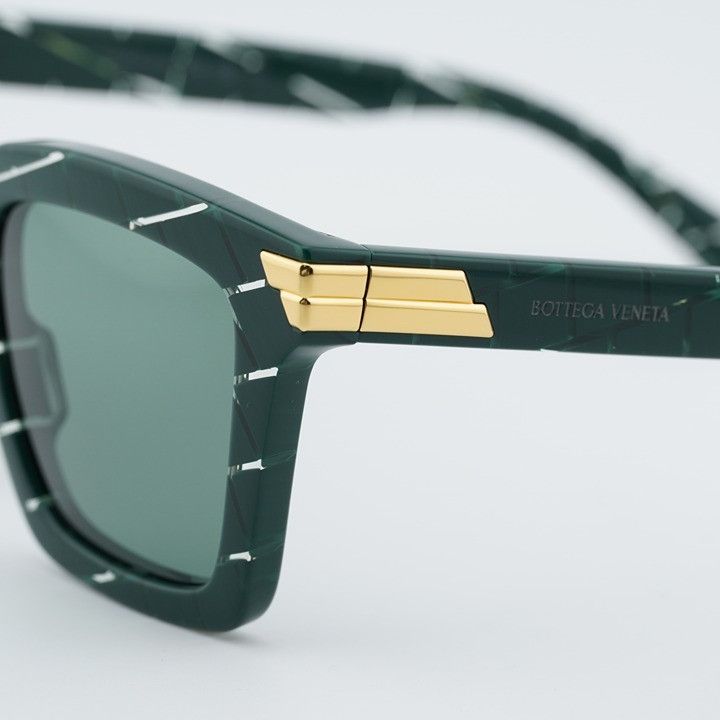 Bottega Veneta Bottega Veneta BV1005S 008 Sunglasses Green Square Frame Size ONE SIZE - 8 Thumbnail