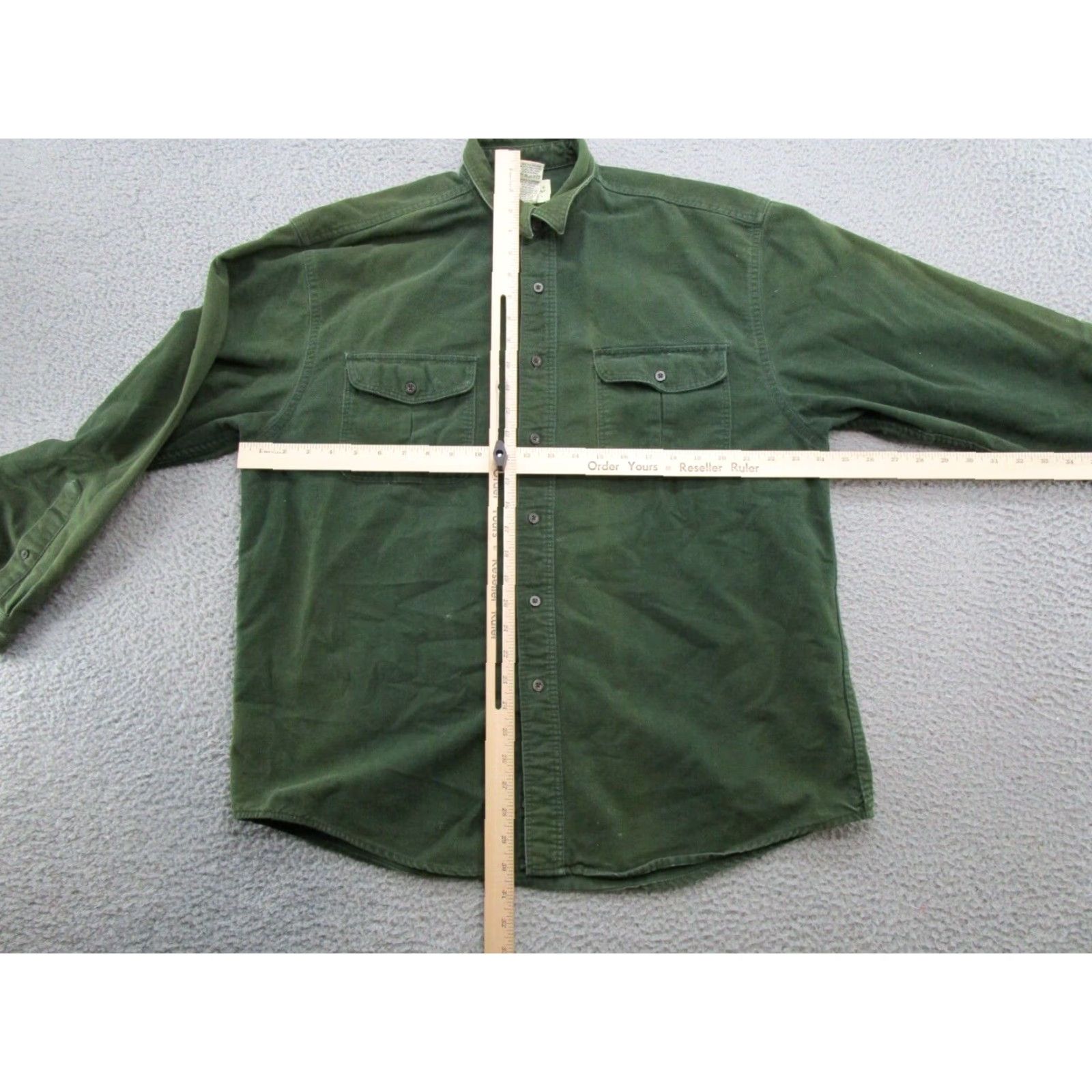 Eddie Bauer VINTAGE Eddie Bauer Button-Up Green Flannel Shirt Mens Size L Collared Long Sleeve Cotton Cotton Shirt Controls? (Wait) Size US L / EU 52-54 / 3 - 4 Thumbnail