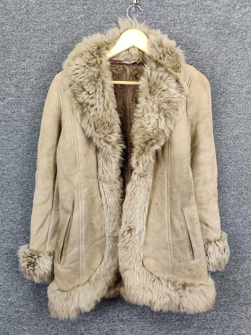Leather Vintage Sheepskin Suede Leather Fur Coat Size US M / EU 48-50 / 2 - 1 Thumbnail