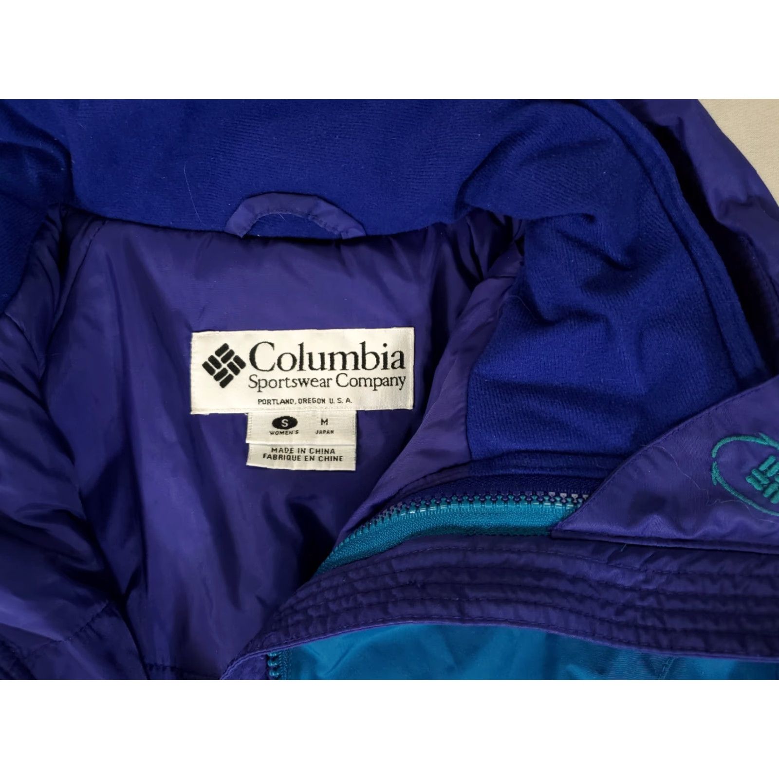 Vintage Columbia Jacket 3 in 1 Y2K Gizzmo Green Purple Winter Womens Small Ski Snow 3 in 1 Jacket Green Purple Winter Womens Small Size S / US 4 / IT 40 - 3 Thumbnail