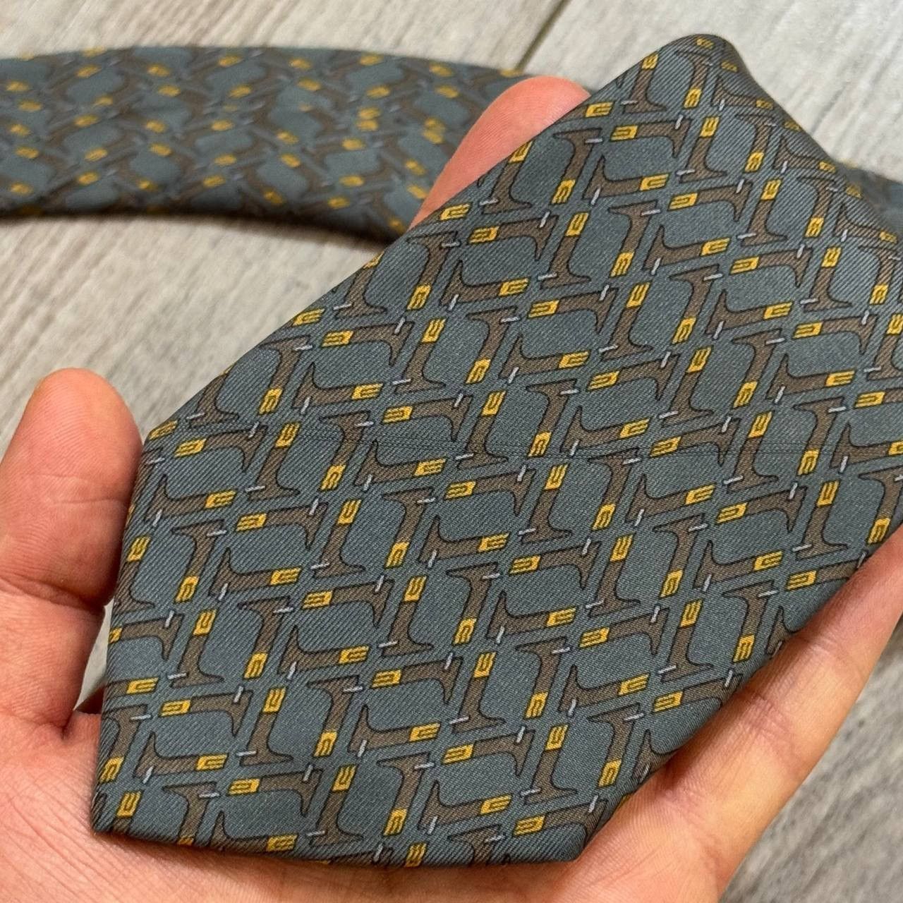 Hermes Vintage Hermes Silk Tie Size ONE SIZE - 9 Thumbnail