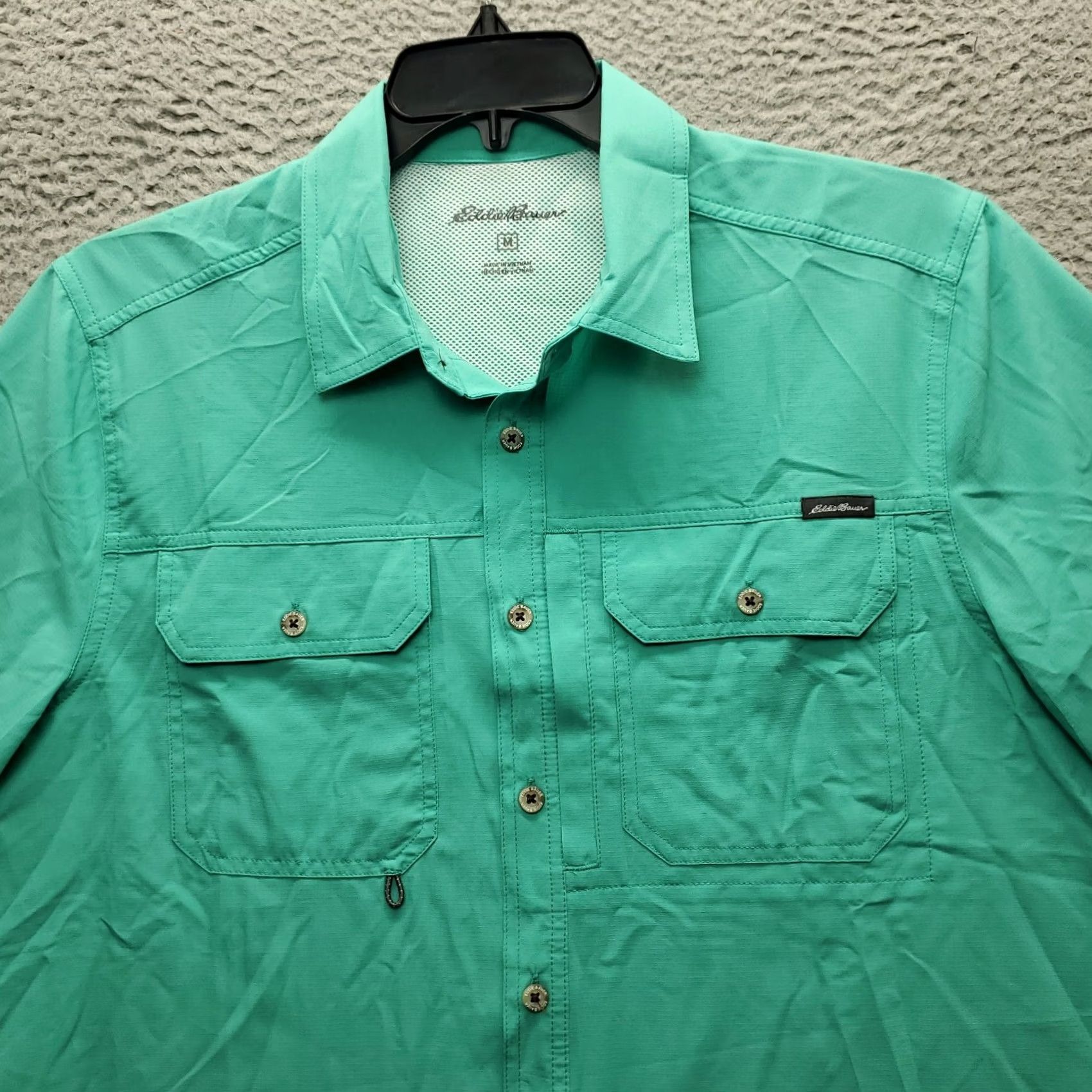 Eddie Bauer Eddie Bauer Mens Button-Up Shirt Vented Green Short Sleeve Fishing Wear Casual Travel 90s? Size US M / EU 48-50 / 2 - 4 Thumbnail