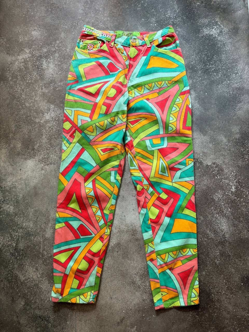 Miss Sixty × Vintage Miss Sixty 2000’s Aesthetic Y2K Glam Floral Pants Size 27" / US 4 / IT 40 - 1 Thumbnail