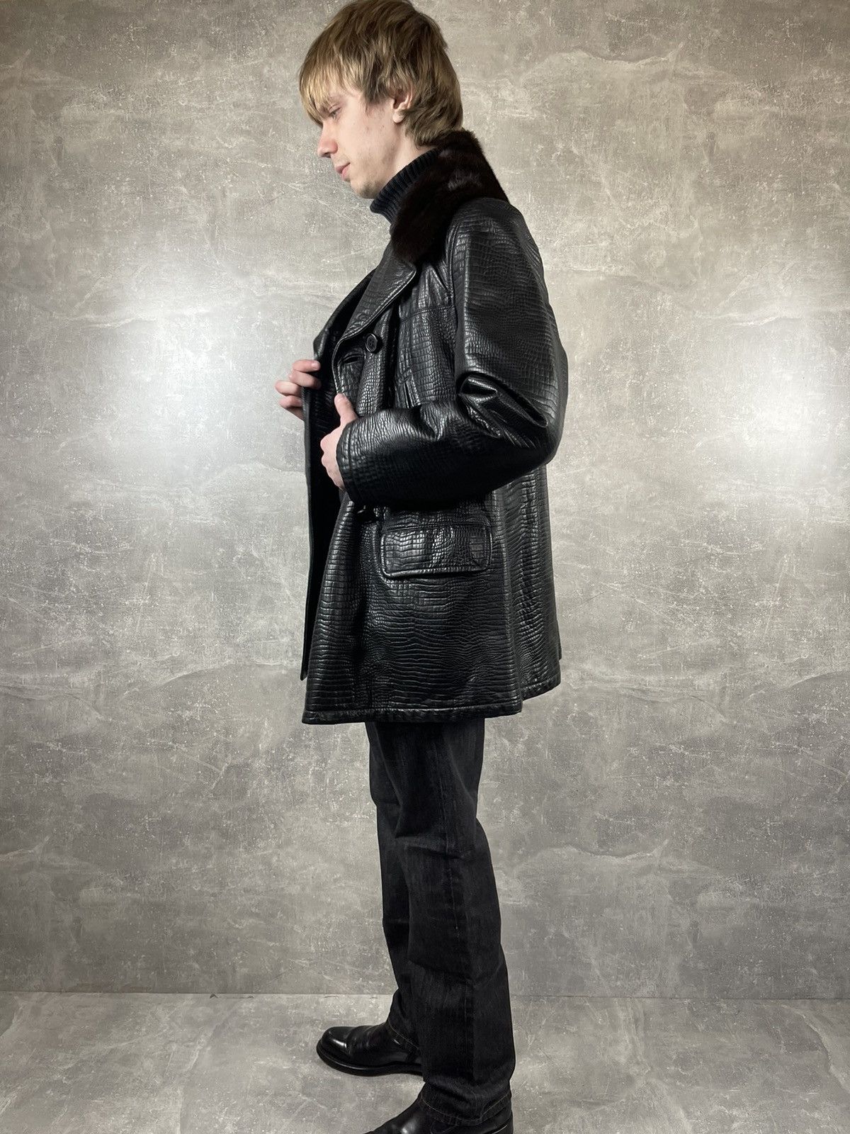 Mandelli Enrico Mandelli Real Fur Leather Doublebreatsed Jacket Coat Size US M / EU 48-50 / 2 - 7 Thumbnail
