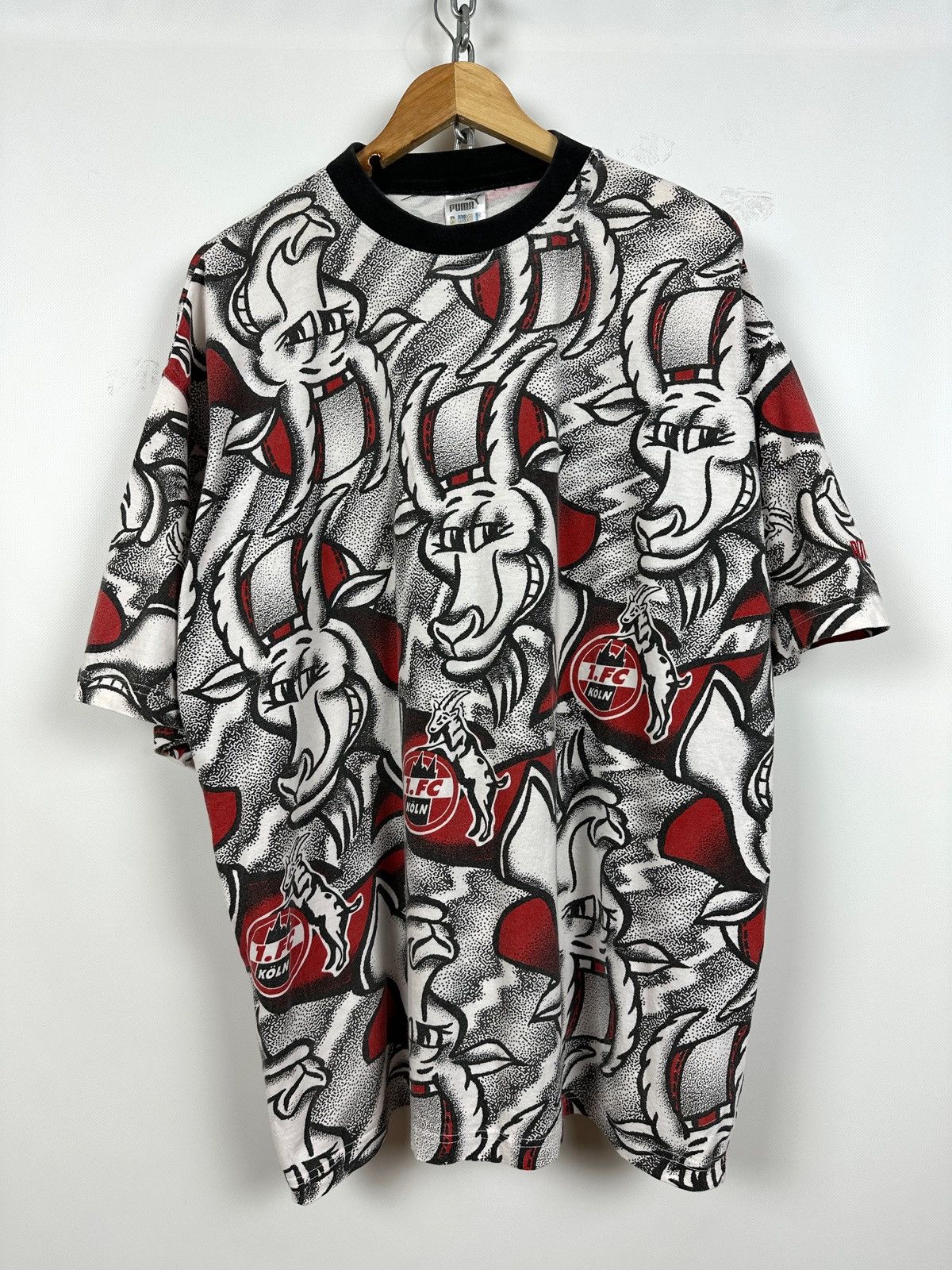 Puma 90s Vintage Puma FC Koln Monogram T-Shirt Size US XXL / EU 58 / 5 - 1 Thumbnail