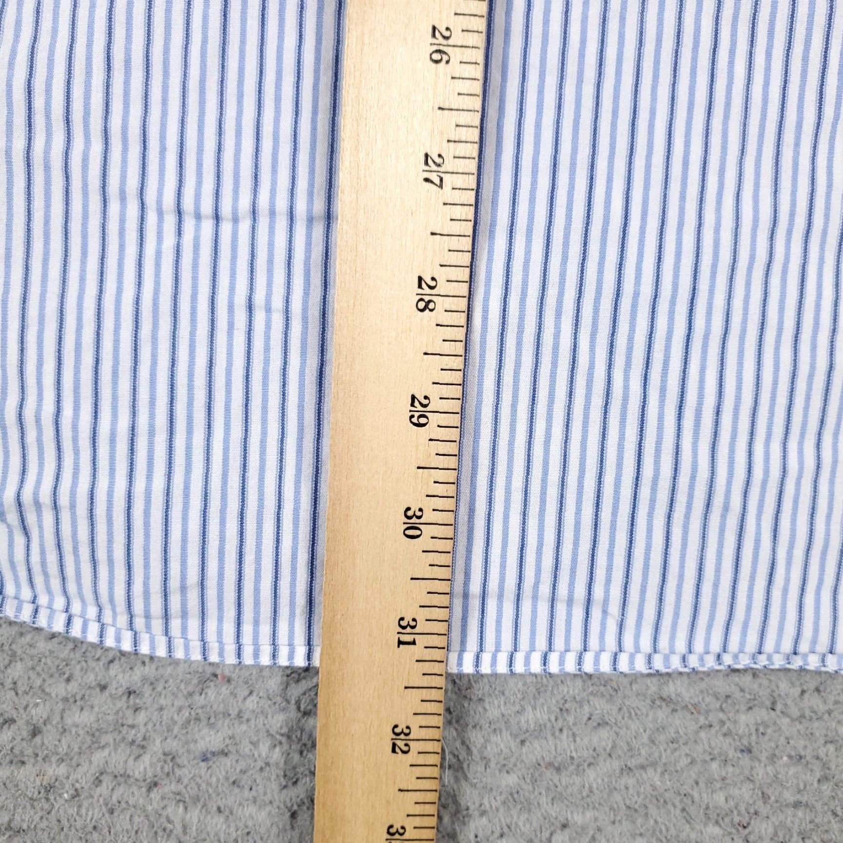 Tommy Hilfiger Tommy Hilfiger Shirt Adult Large Blue Striped Button-Up Long Sleeve Cotton Casual Classic Preppy Mens Size US L / EU 52-54 / 3 - 4 Thumbnail