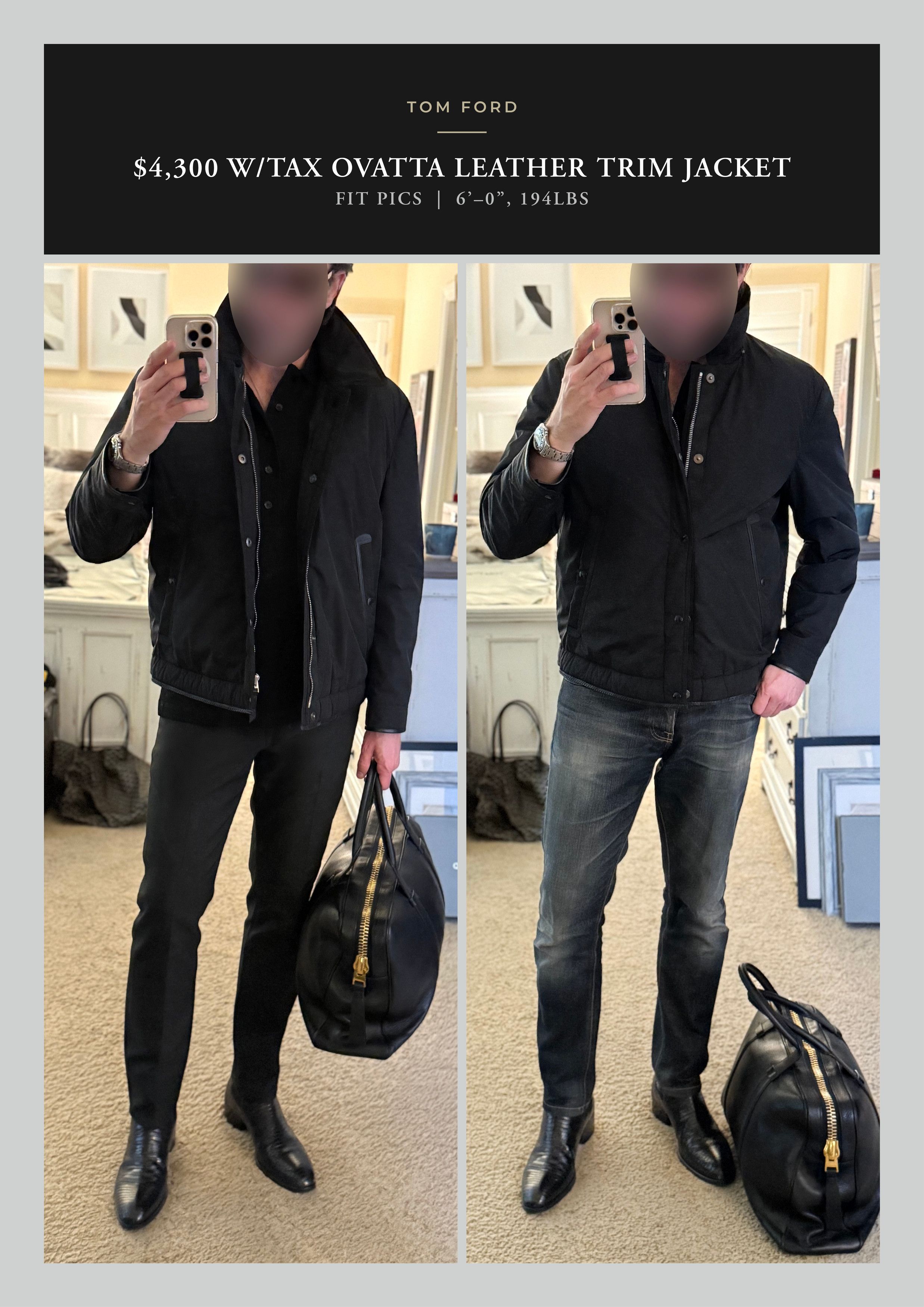 Tom Ford Fits 52, Best Dressed $4,300 w/tax Ovatta Leather Accents Size US XL / EU 56 / 4 - 3 Thumbnail