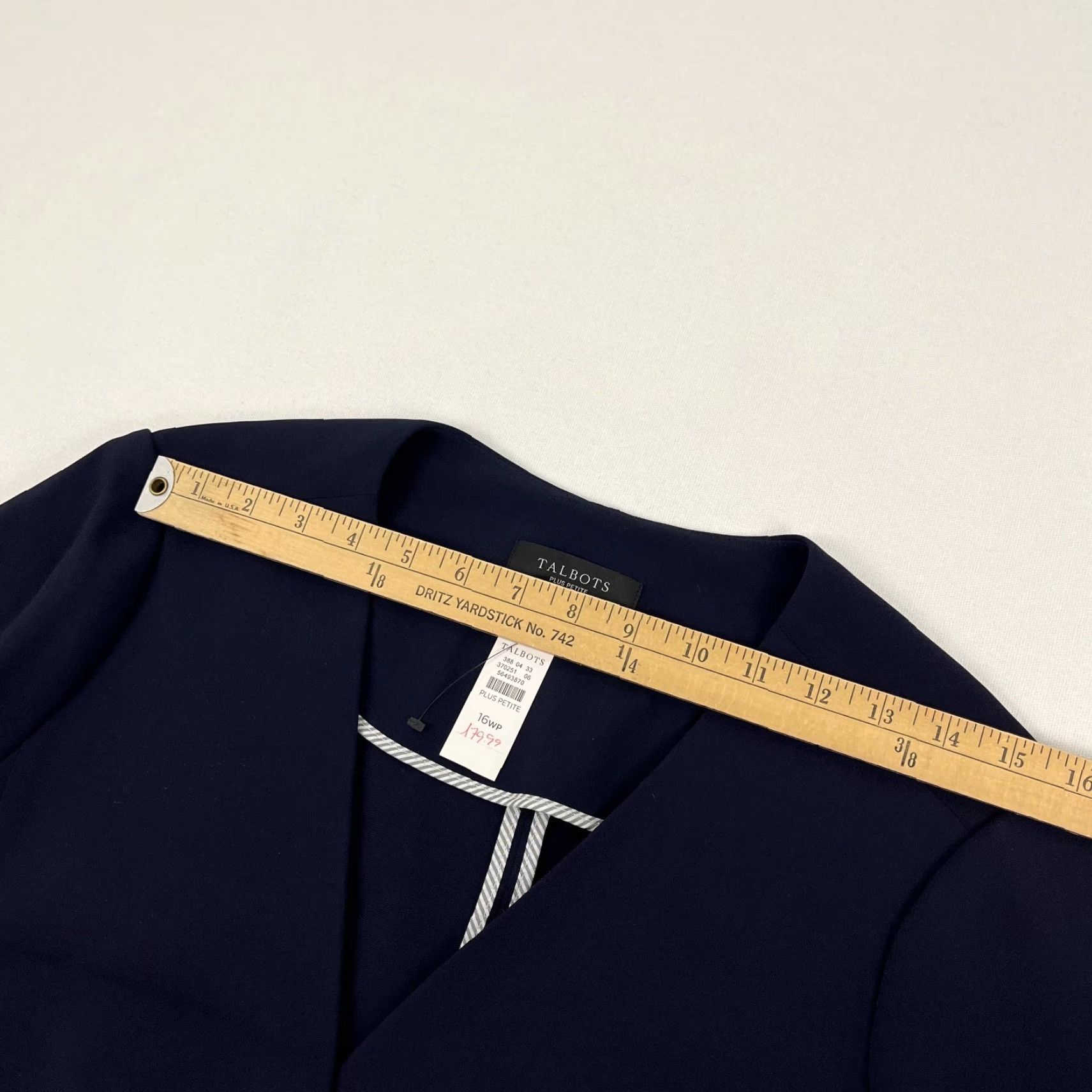 Talbots Talbots Blazer Jacket Womens Sz 16 WP Plus Petite Navy Blue Open Office Work NEW Size XXL / US 16-18 / IT 52-54 - 5 Thumbnail