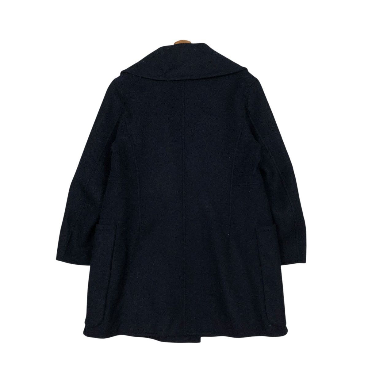 Jil Sander 🔥RICH BLACK WOOL LONG JACKET JILL SANDER J+ DOUBLE COLLAR Size US M / EU 48-50 / 2 - 10 Thumbnail