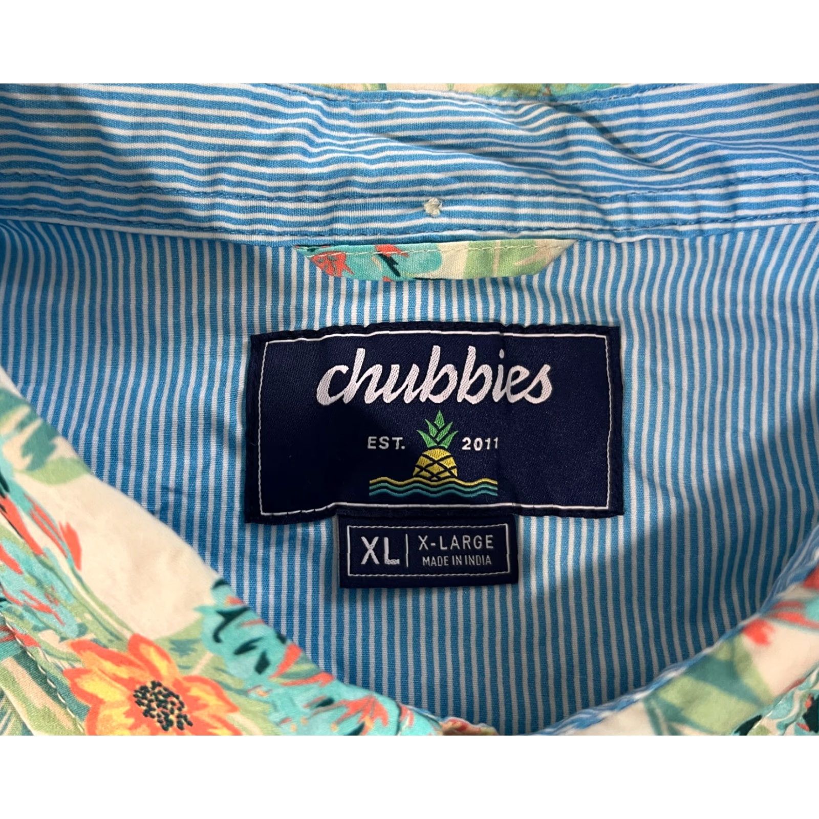 Chubbies Chubbies Men's Short Sleeve Button-Up Hawaiian Shirt Floral XL Multicolor Hawaiian Men’s Shirt Size US XL / EU 56 / 4 - 6 Thumbnail