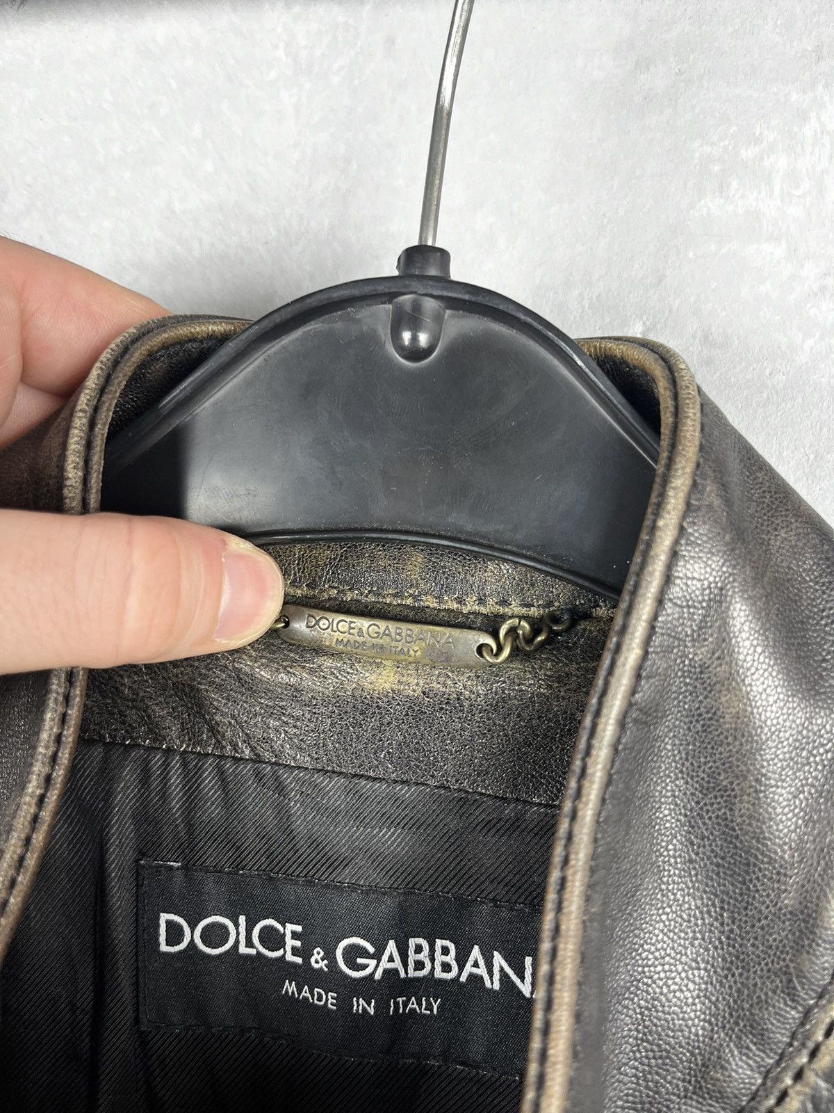 Dolce & Gabbana Dolce Gabbana biker zip leather jacket Size US L / EU 52-54 / 3 - 9 Thumbnail