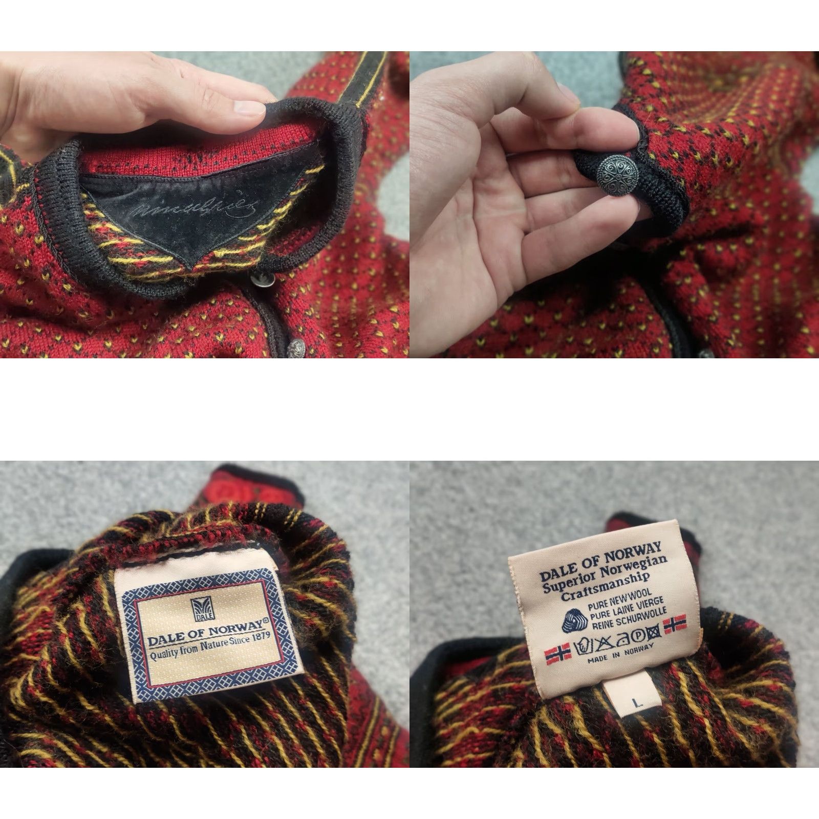 Dale Of Norway VINTAGE Dale of Norway Wool cardigan Sweater Size M / US 6-8 / IT 42-44 - 9 Thumbnail