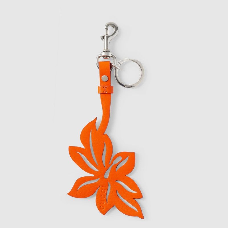Gucci oc11z1225 Size: OS / Flower Keychain Charm in Bright Orange Size ONE SIZE - 2 Thumbnail