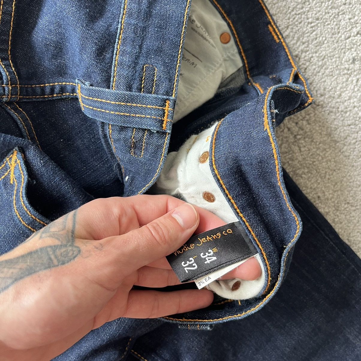 Nudie Jeans Nudie Jeans Nave Denim 34/32 Size US 34 / EU 50 - 5 Thumbnail