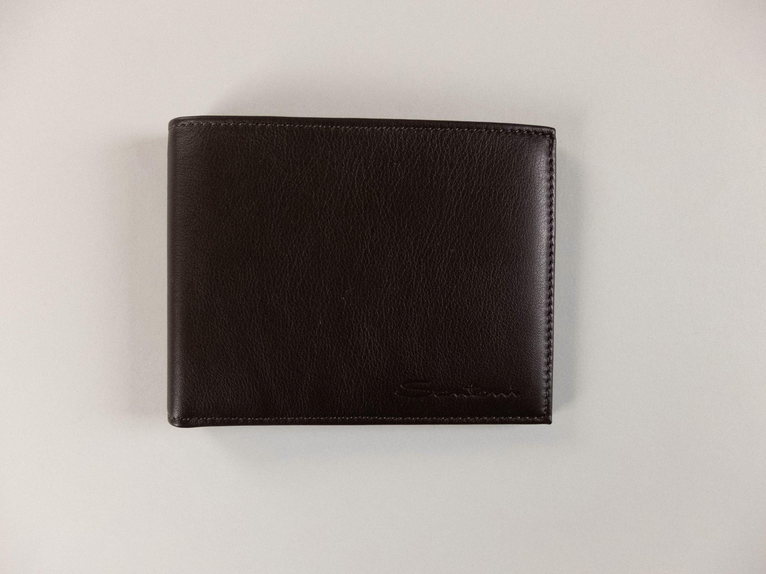 Santoni SANTONI brown classic leather bifold wallet billfold Italy Size ONE SIZE - 1 Thumbnail