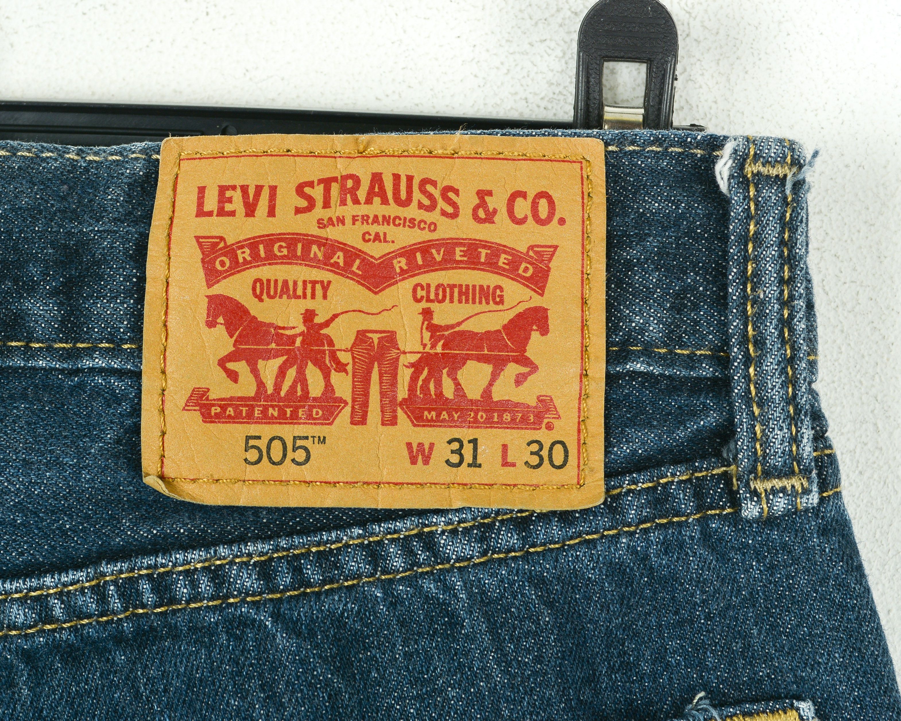 Levi's 505 Men W31 L27 Regular Straight Jeans Denim Pants Trousers Size US 31 - 10 Thumbnail