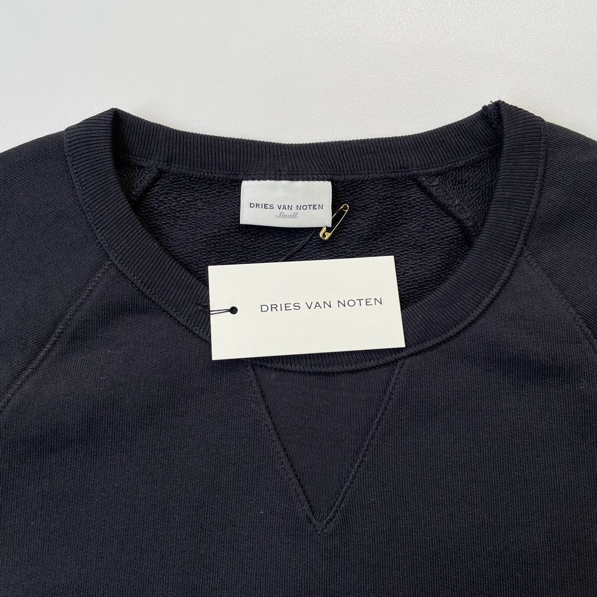 Dries Van Noten Contrast Side Seams Black Sweatshirt Size US S / EU 44-46 / 1 - 3 Thumbnail