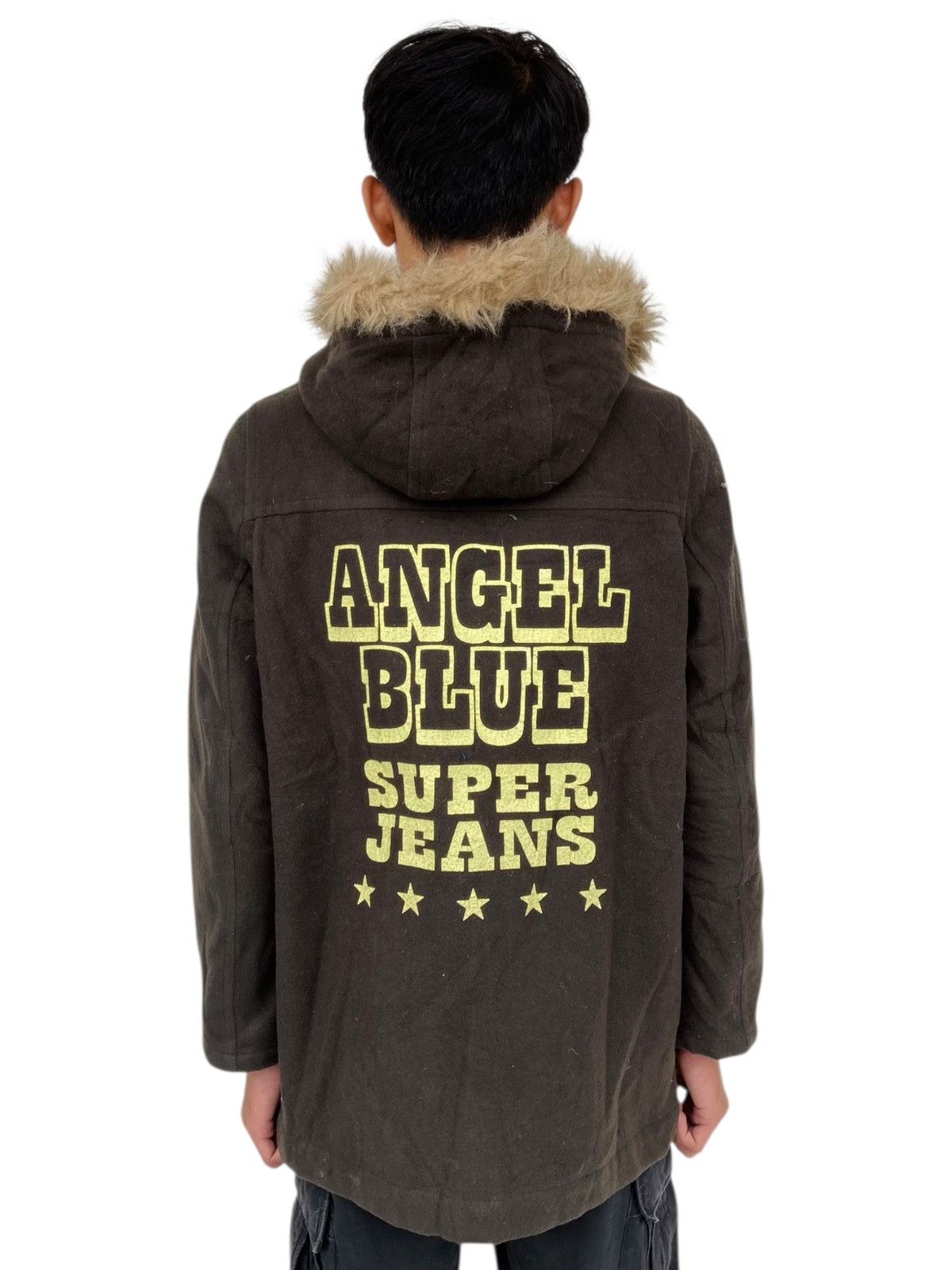 Angel Blue ☠️NEEDGONE☠️1990s Angel Blue - Fur Hoodie Heavyweight Jacket Size US L / EU 52-54 / 3 - 4 Thumbnail
