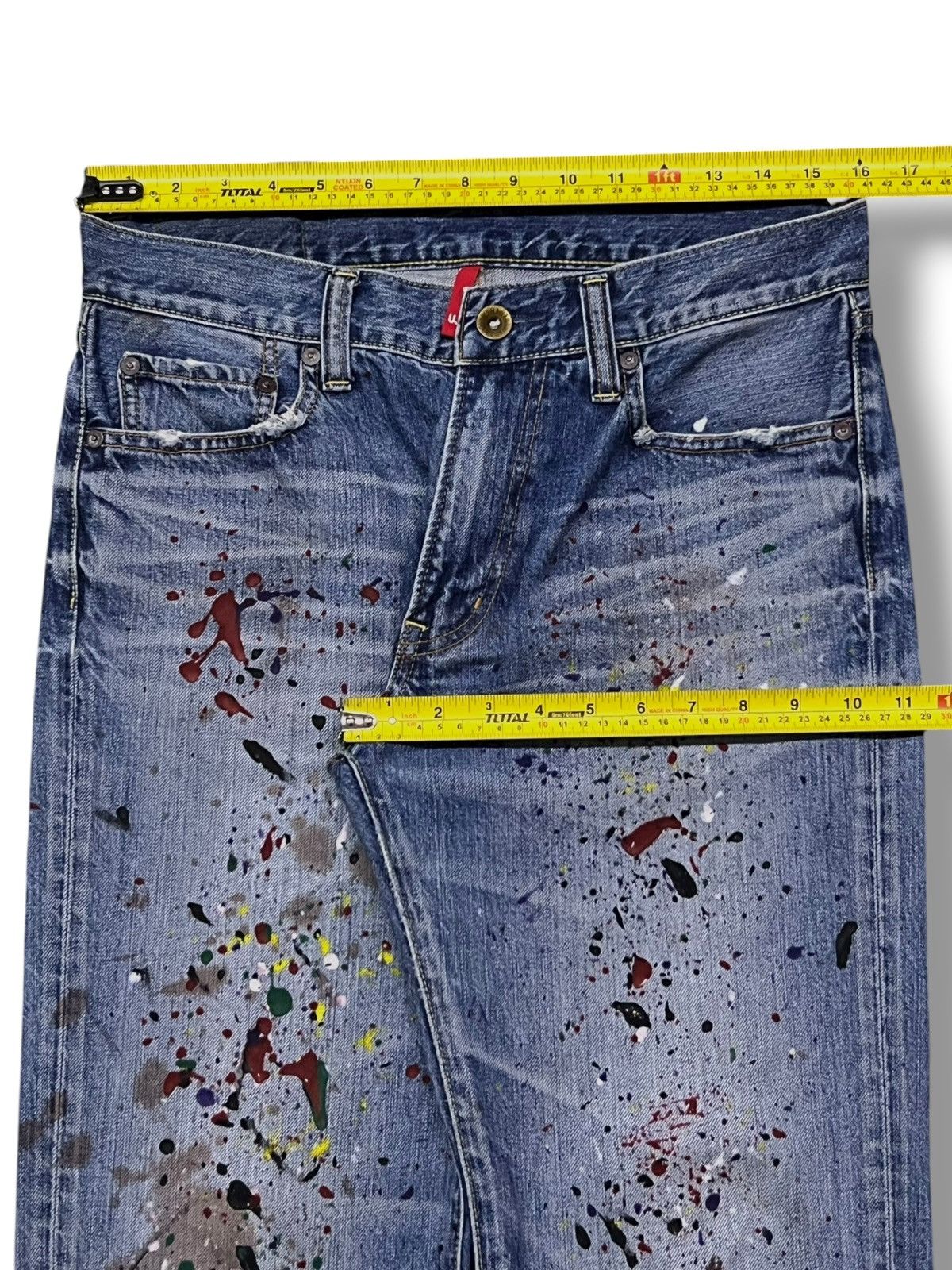 Uniqlo Vintage Uniqlo UJ S002 Japan - Paint Splatter, Faded Wash Size US 32 / EU 48 - 17 Thumbnail