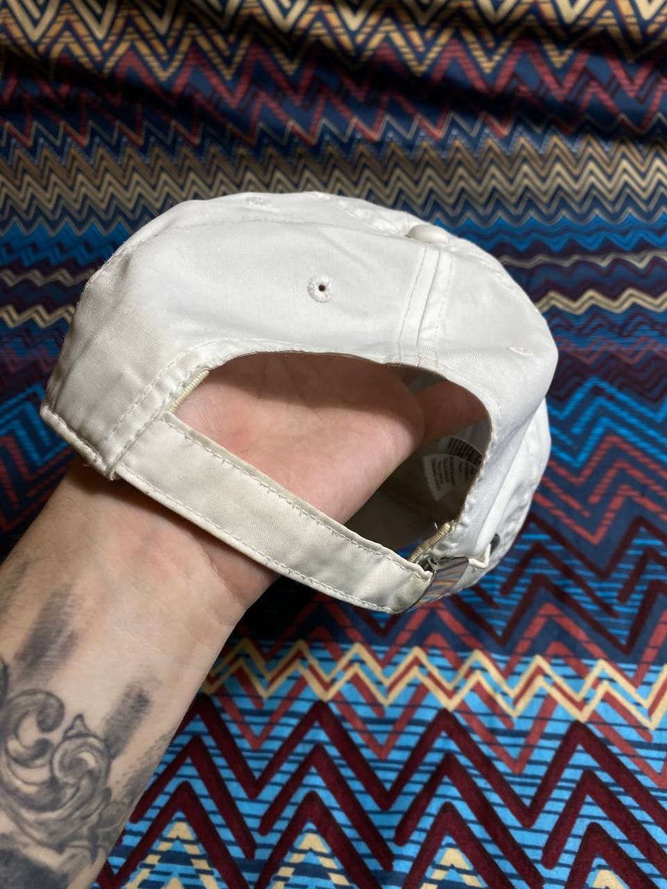 Nike Hats Nike Vintage White Y2K big logo Streetwear Size ONE SIZE - 6 Thumbnail