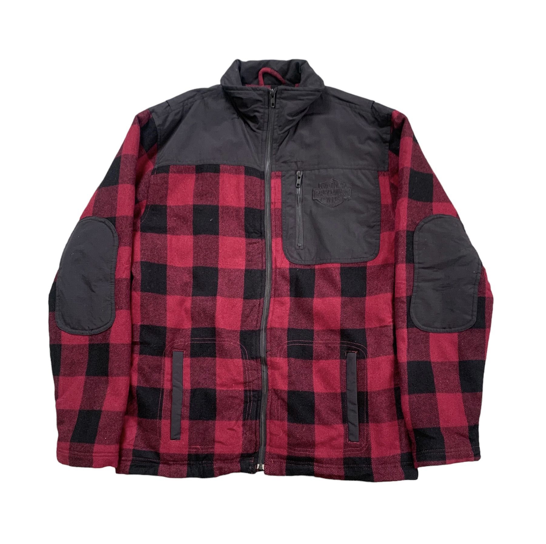 Harley Davidson Red Tartan Harley Davidson Blend Wool Jacket Size US M / EU 48-50 / 2 - 1 Thumbnail
