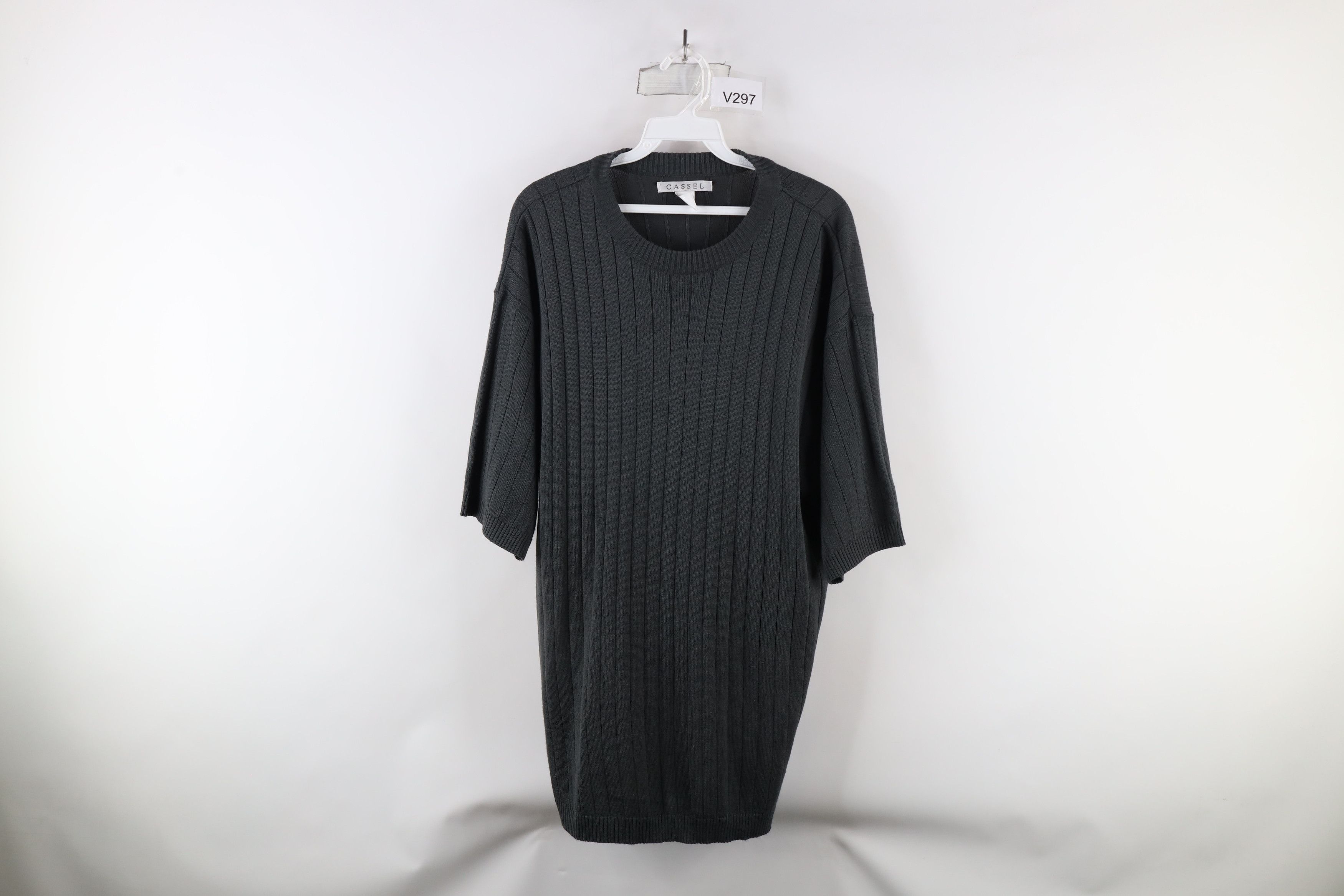 Vintage Vintage 90s Streetwear Ribbed Knit Short Sleeve Sweater Size US XL / EU 56 / 4 - 1 Thumbnail