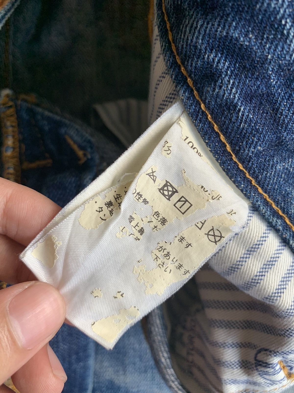 Japanese Brand × Kapital × Vintage JAPAN BLUE JEANS SELVEDGE DISTRESSED DENIM Size US 33 - 24 Thumbnail