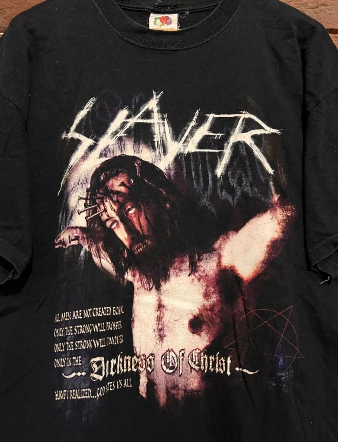 Band Tees Vintage Slayer 2002 Darkness Christ Metal Band Tshirt XL Size US XL / EU 56 / 4 - 3 Thumbnail