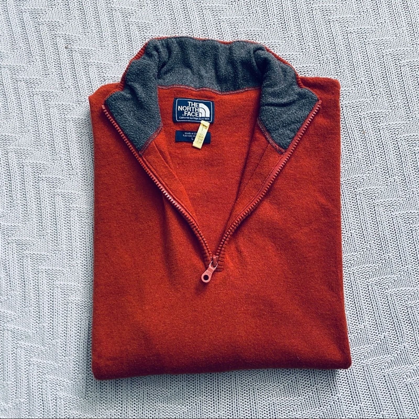 The North Face The North Face orange quarter zip pullover Size US L / EU 52-54 / 3 - 2 Thumbnail