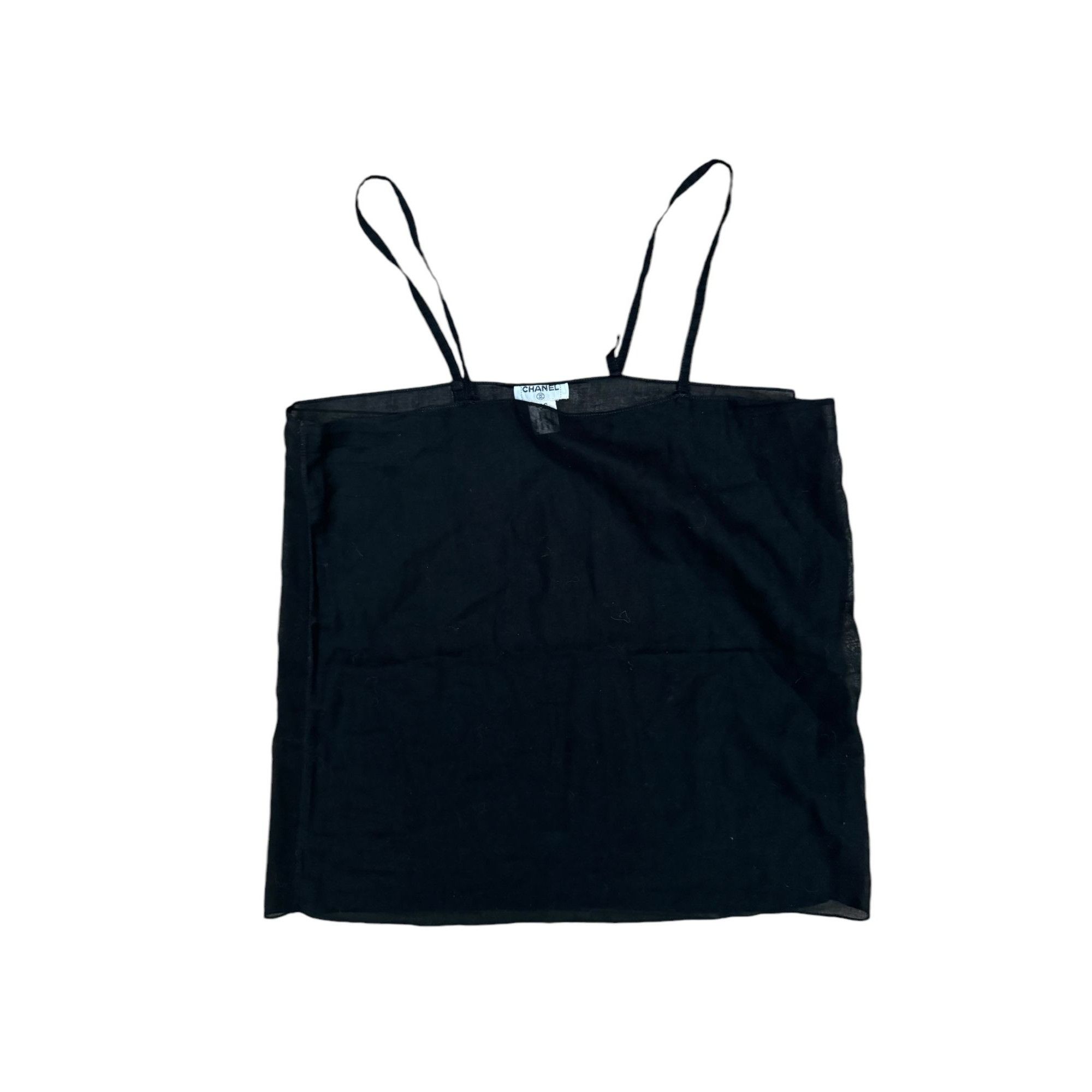 Chanel Vintage Black Sheer Silk Tank Top Size S / US 4 / IT 40 - 9 Thumbnail