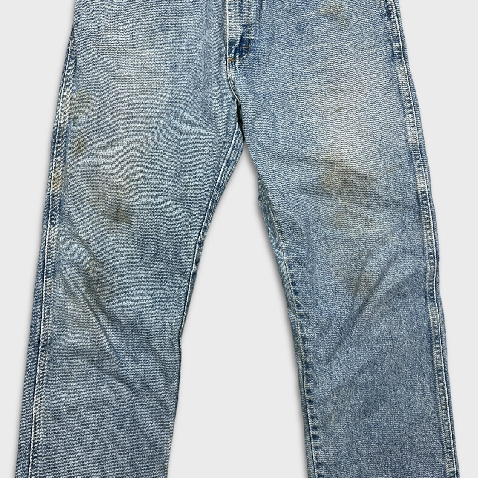 Vintage × Wrangler Wrangler Jeans Men 34x32 Blue Straight Work Wear Denim Pants Size US 34 / EU 50 - 2 Thumbnail