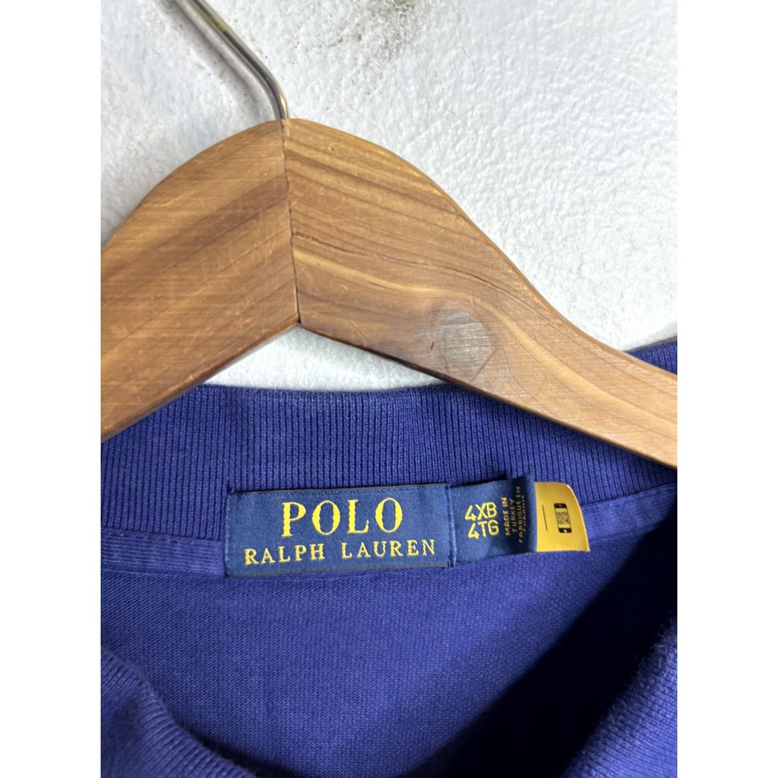 Polo Ralph Lauren VINTAGE Polo Ralph Lauren Polo Shirt Big 4X Blue Short Sleeve Pique Pony Mens Size US XXL / EU 58 / 5 - 4 Thumbnail