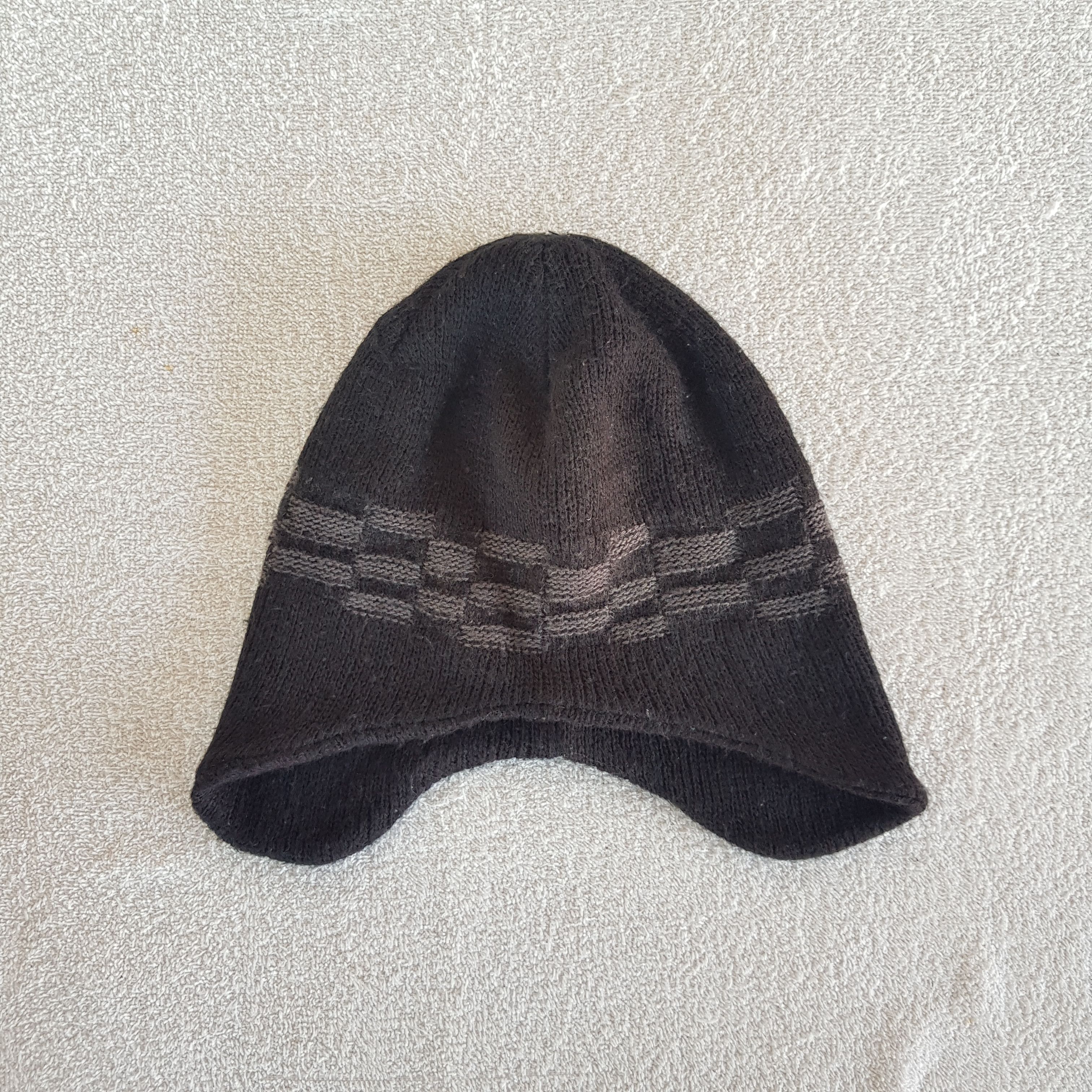 Fila Vintage Fila Earflap Beanie Ribbed Check Snow Caps Hats. Size ONE SIZE - 6 Thumbnail