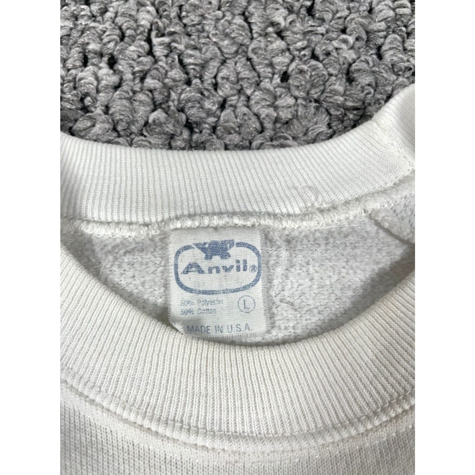Anvil VINTAGE Anvil Sweatshirt Shirt Men L White Myrtle Beach Sailboat Graphic 80s USA Size US L / EU 52-54 / 3 - 3 Thumbnail